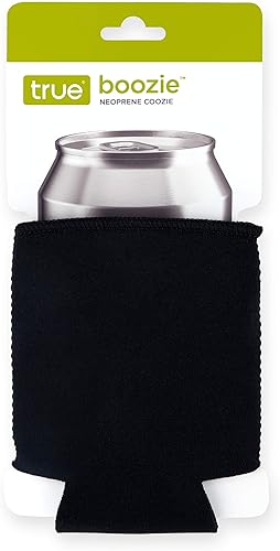 Miniatura 3 de True Boozie - Funda de neopreno para bebidas, enfriador de latas estándar para cerveza, seltzer, cócteles, neopreno aislado, negro, juego de 1