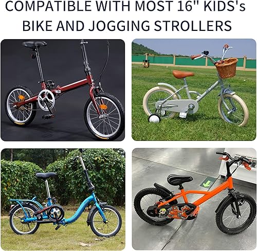 Miniatura 5 de Neumático de bicicleta para niños de 16 x 1.75 pulgadas y tubo interior de 16 x 1.752.125, neumático trasero de cochecito de 16 x 1.75 pulgadas para