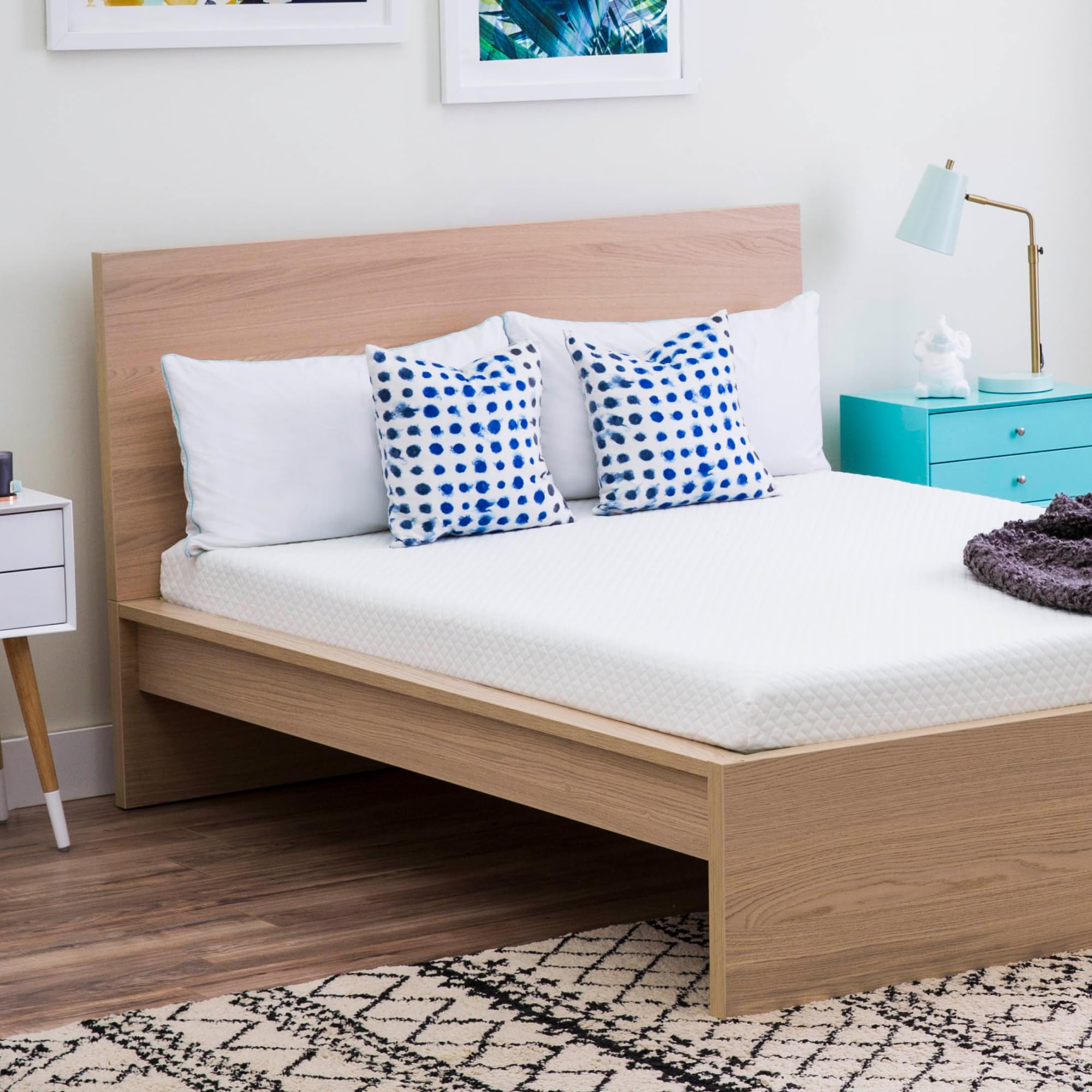 Linenspa 5 Inch Gel Infused Memory Foam Mattress - Full Size - Firm - Low Profile Bed - Mattress in a Box - Youth or Kids Bed - Guest Bedroom - Pressure Relieving and Breathable - CertiPur Certified
