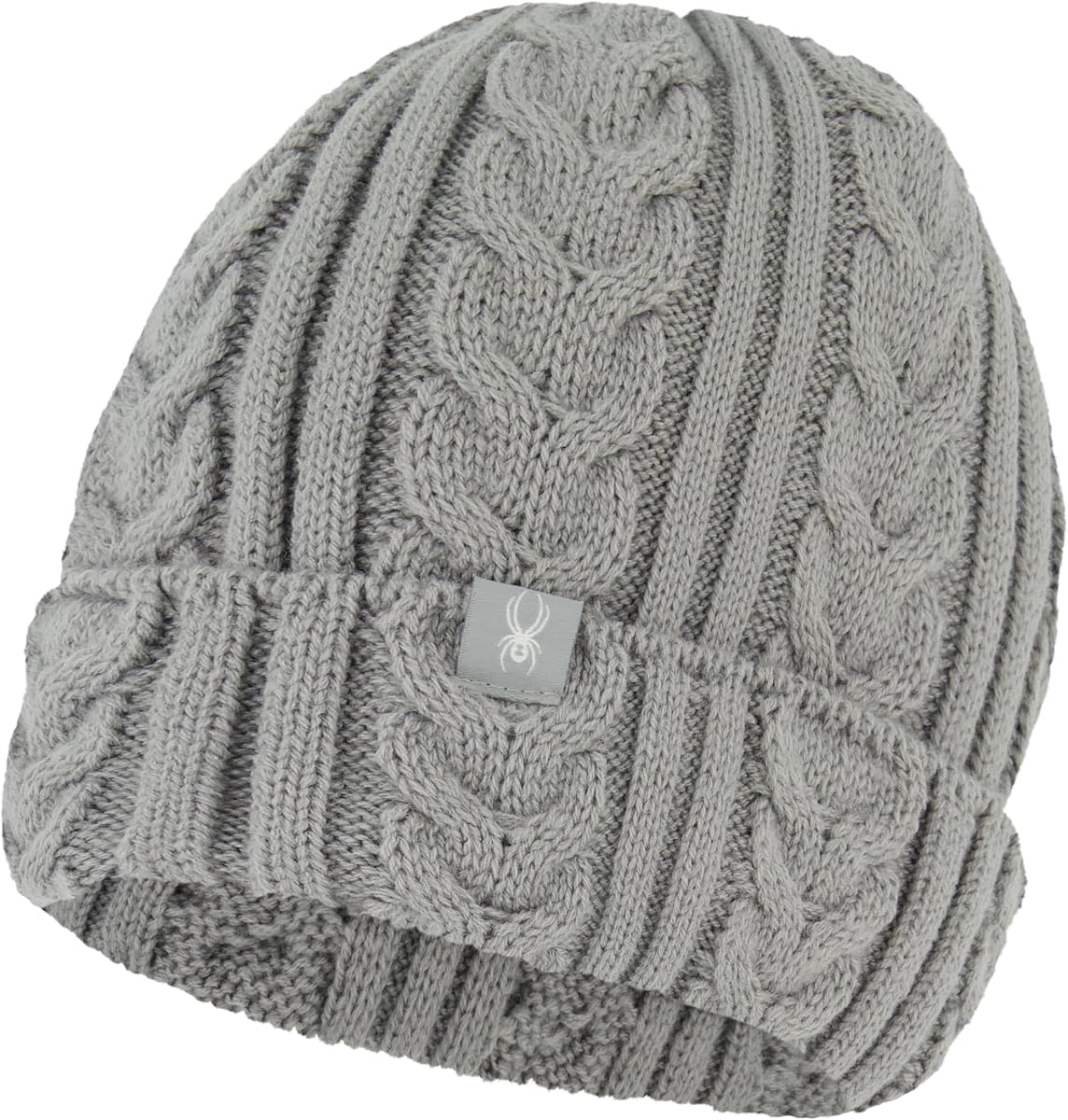 Spyder Gorro de punto trenzado con forro polar para mujer