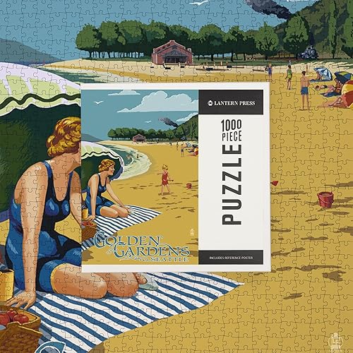 Miniatura 7 de Ballard, Seattle, Washington, Golden Gardens Beach Scene (1000 Piece Puzzle, Challenging Jigsaw Puzzle for Adults, Made in USA)