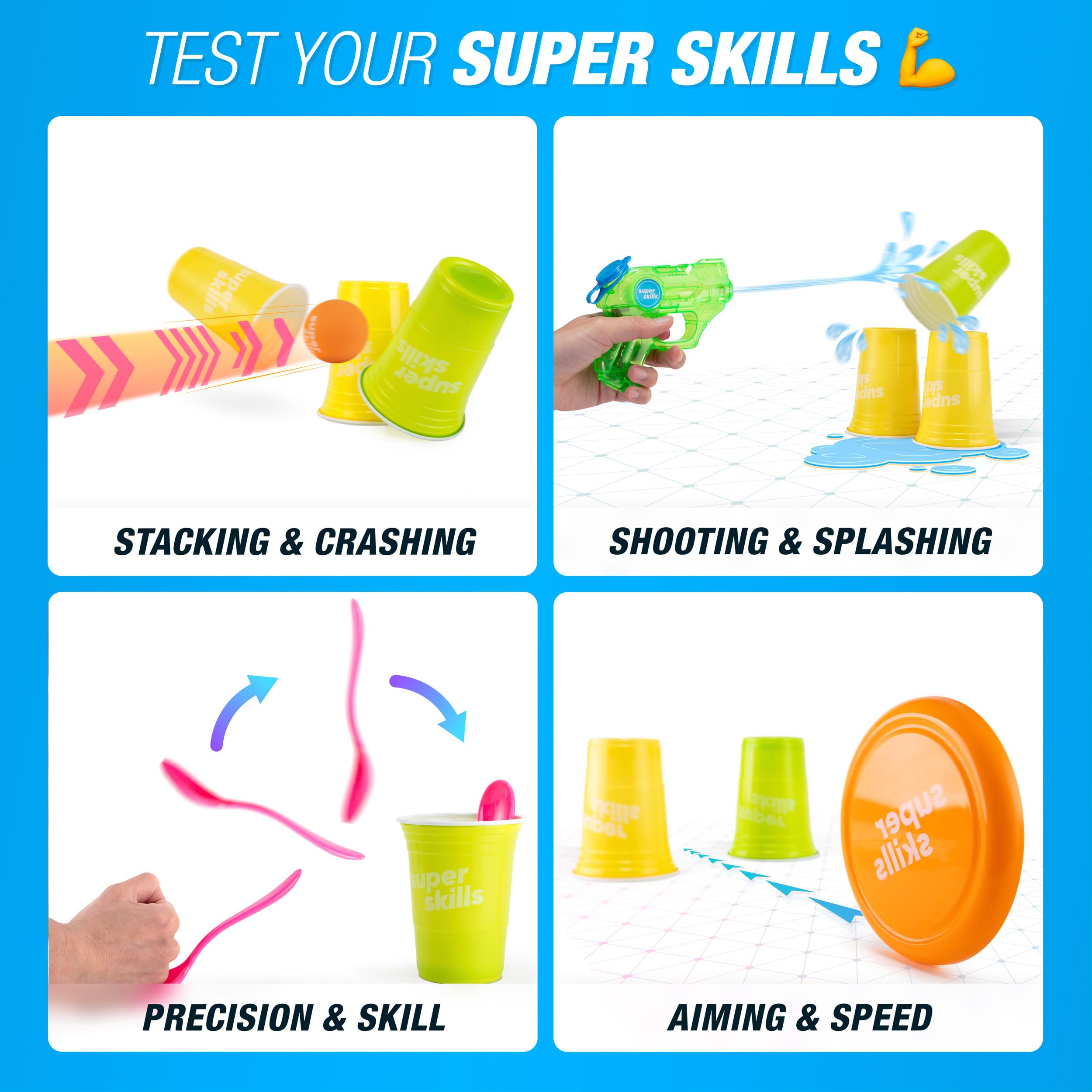 Il gioco del mondo Super Skills Outdoor Yard Game - Giochi Estivi in Cortile per Bambini dagli 8 Anni in su, Adolescenti e Adulti - Divertente Festa in Acqua per Tutta la Famiglia