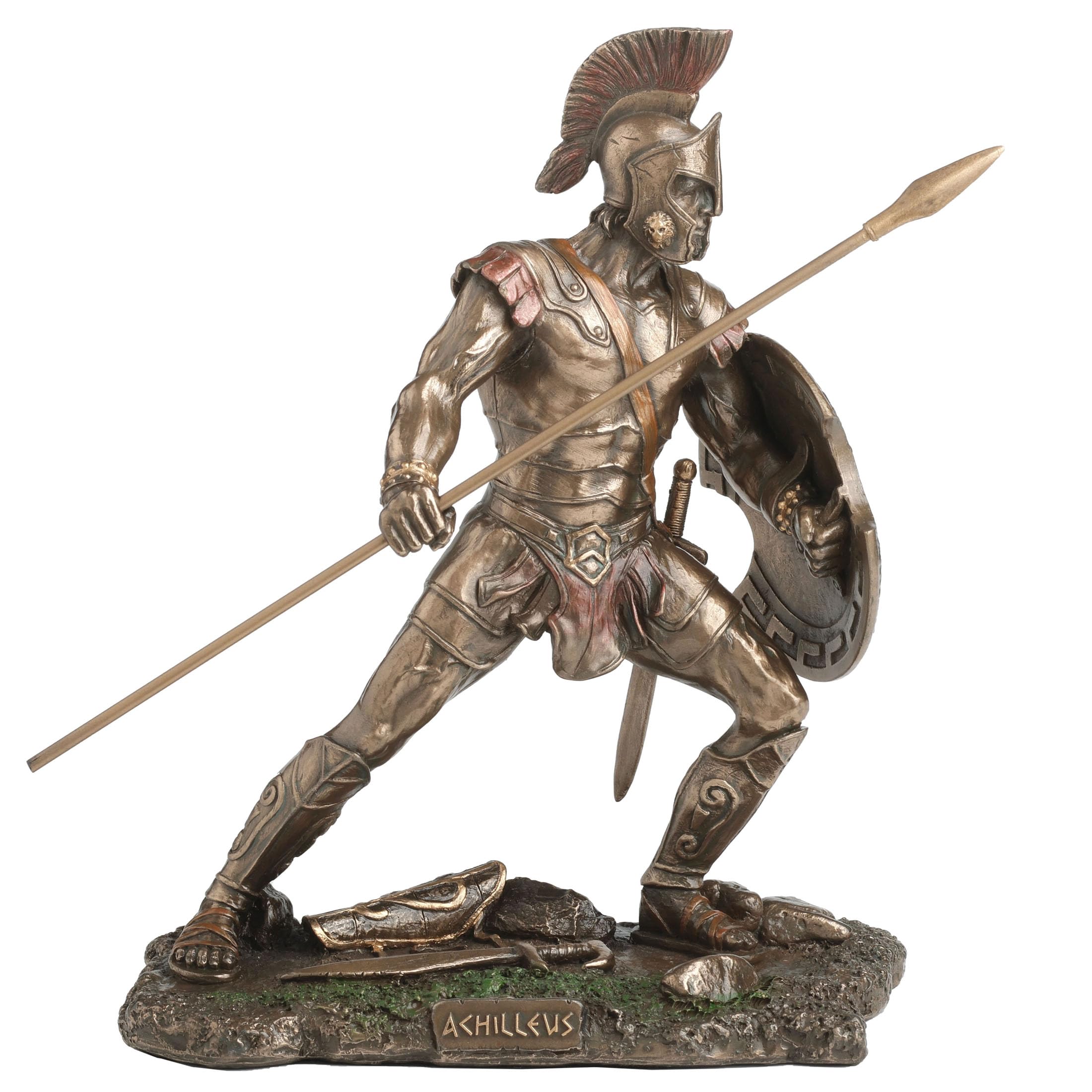 Unicorn Studios WU76933A4 Achilleus Greek Hero in The Trojan War Sculpture - Bronze
