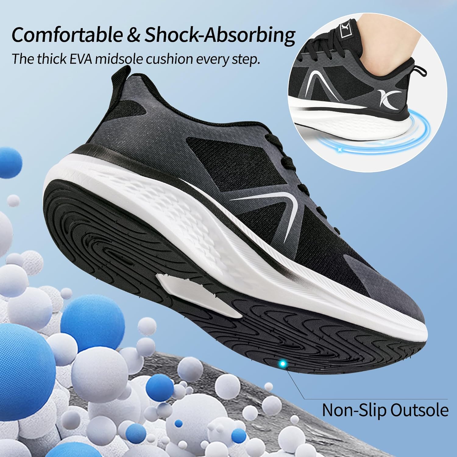 Harence Running Shoes for Women Sneakers: Comfortable Breathable Non Slip Athletic Lightweight Walking Tennis Shoes for Gym Workout Cross Training - Image 4