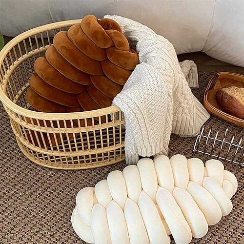 Miniatura 4 de Almohadillas cómodas para silla, cojín tejido circular, cojín para sofá, respaldo, cojín decorativo para ventana para cocina, comedor, 10.3 x 20