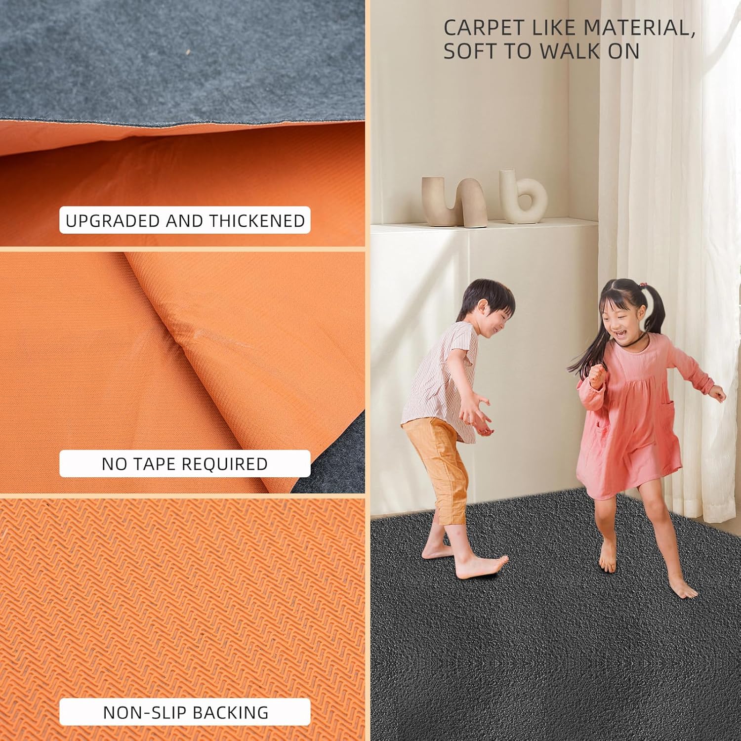 Garage mats for Floor Upgraded, 17 x 7.4 Ft, Garage Floor mats for Under car, Oil Spill mat, Absorb Oil Quickly，Reusable, Protects Floor 3mm TPR Non-Slip Thickening - Image 5