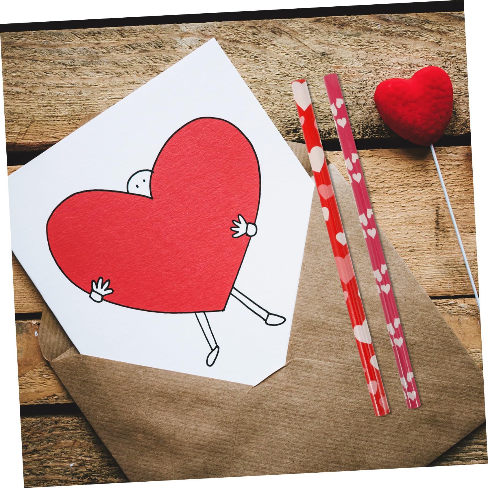 Gadpiparty 180stücke Teiliges Valentinstag-bleistiftset Mit Herzradierern Und Anspitzern Für Schüler Bunte Kreative Schreibwaren Für Valentinstag Als Partygeschenk Oder Schulbedarf