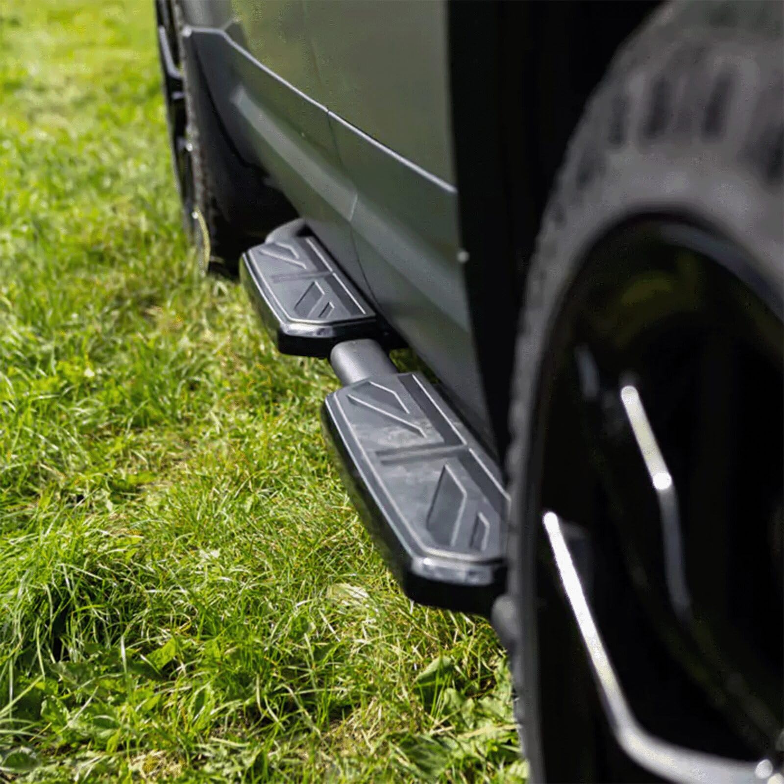 Pedane laterali nere stile Union Jack per Land Rover Defender L663 110 20+