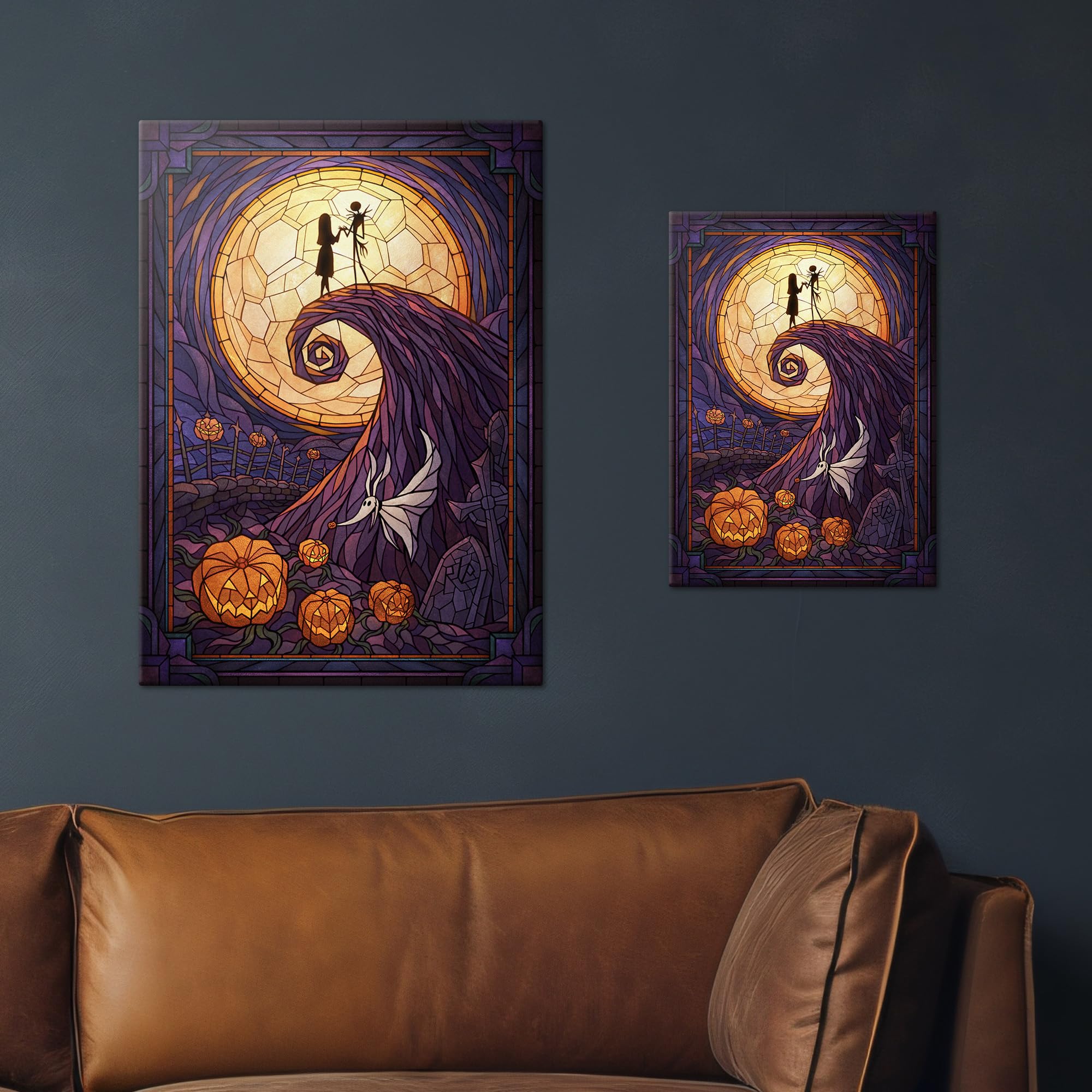 Displate Metallposter, Disney Merchandise - Nightmare Before Christmas, Wandbilder Schlafzimmer, Wanddeko, Geschenk, Wanddekoration Wohnzimmer, Poster 67.5 cm x 48 cm