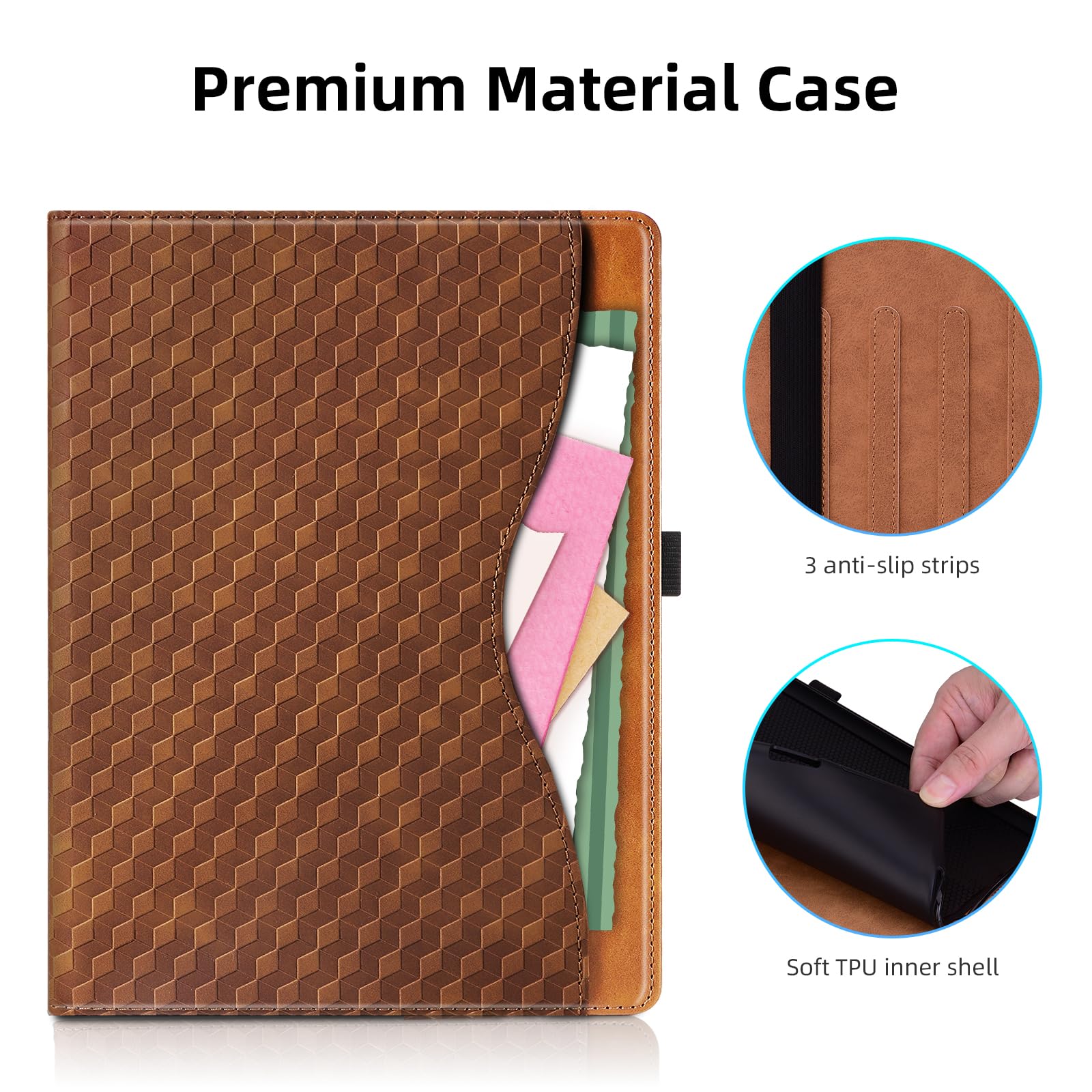 Custodia per iPad Air 5 / iPad Air 4 Generazione 10.9 Pollice 2022/2020 - iPad Pro 4'' Smart Cover Pelle PU Flip Tasca Case con Auto Svegliati/Sonno e Supporto Funzione, Cover Protettiva Marrone