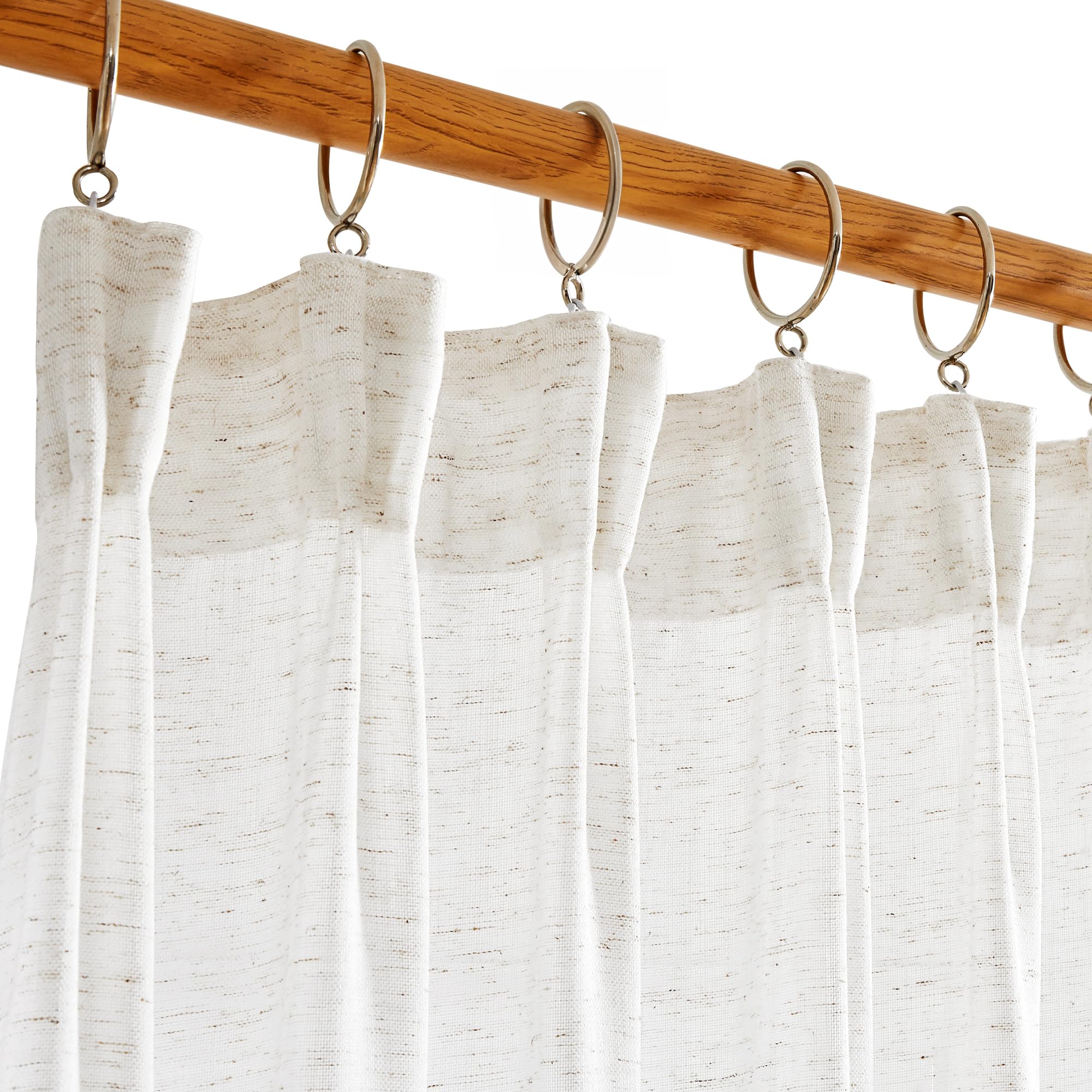 Deconovo Stores Gardinen mit Kräuselband Sheer Voile Vorhang Weiß Vorhänge
