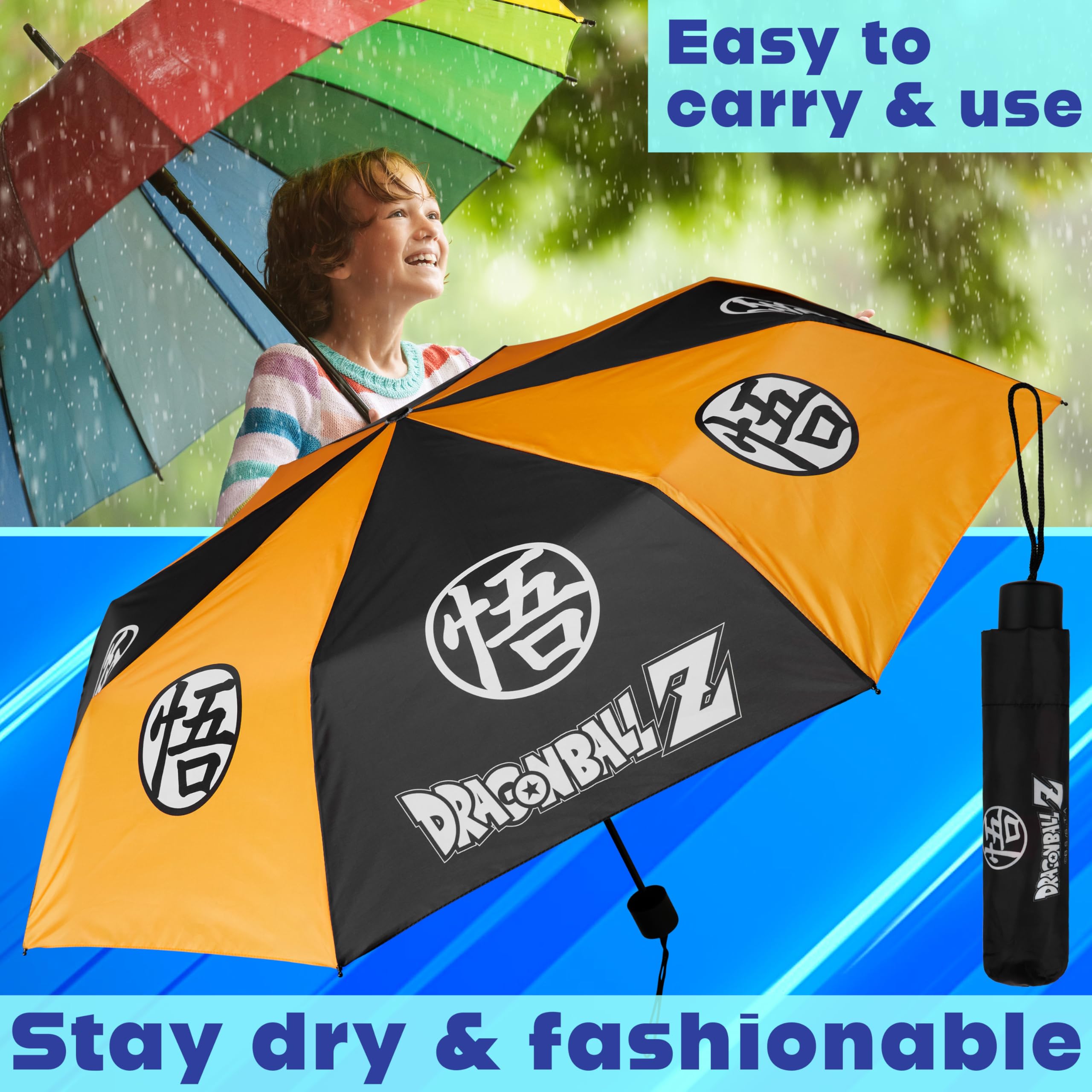 Get Trend Parasol składany dziewczyna chłopiec kobieta mężczyzna oryginalny parasol przeciwsłoneczny przeciwdeszczowy wiatroszczelny kompaktowy lekki na podróż zakupy wycieczki