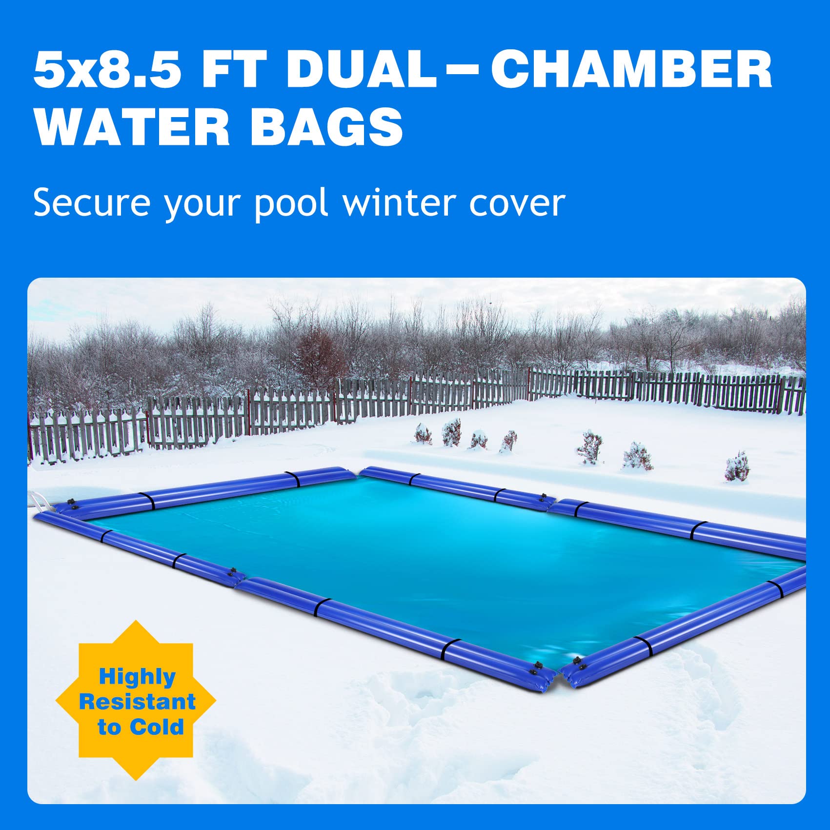 8.5 Ft Double Chamber Pool Water Bags, Water Tubes Pool