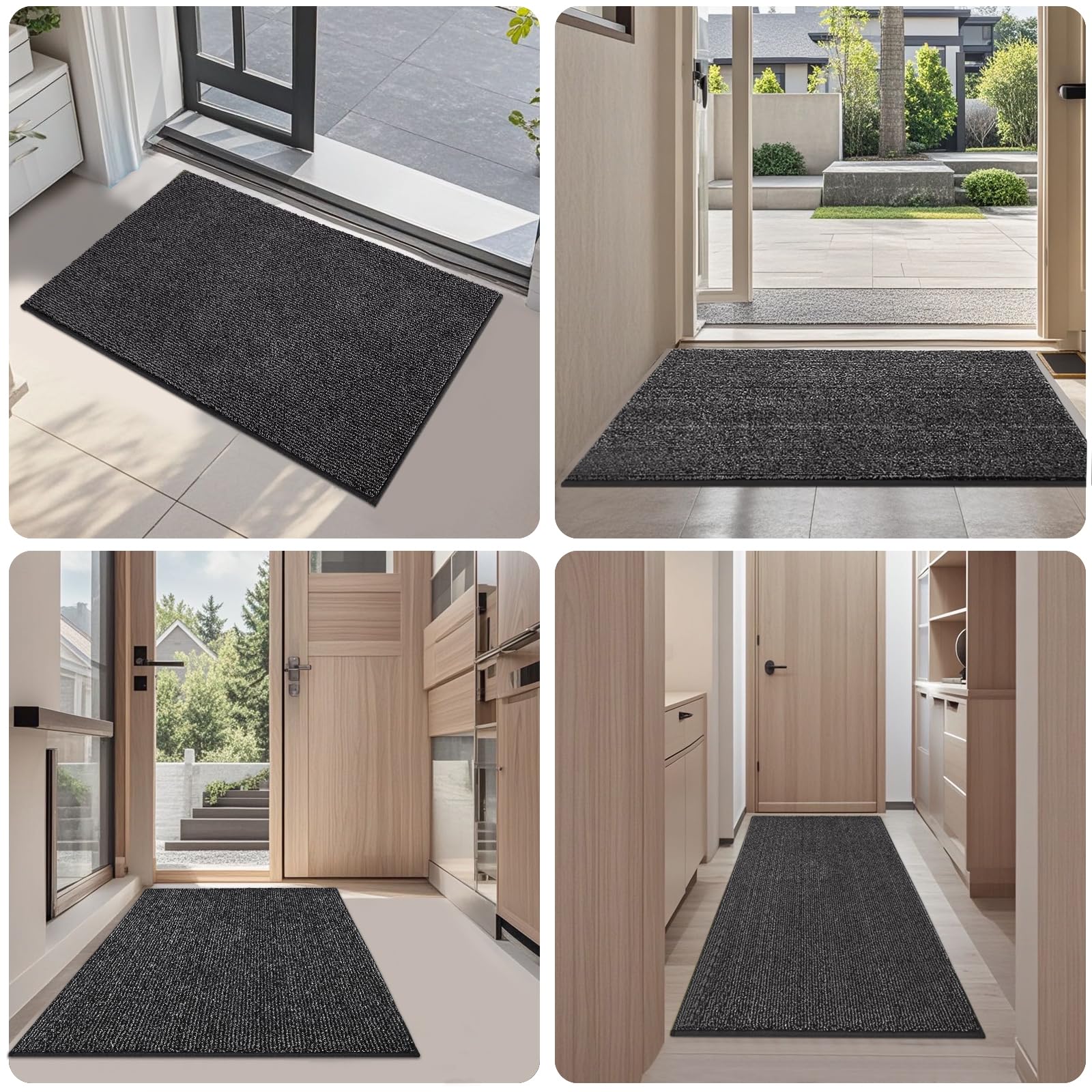 FCSDETAIL Dirt Trapper Indoor Door Mat 60 x 150 cm, Machine Washable Entrance Rug, Dog Doormat - Image 3