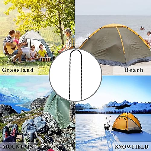 Miniatura 8 de Estacas de viento para trampolines de 10 x 2 pulgadas, estacas de acero galvanizado en forma de U, anclajes de suelo con extremo afilado para tienda