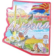 Premium Arizona Magnet Souvenir Gift, Collectible State Magnetic Decoration for Refrigerator, 2.5 Inches