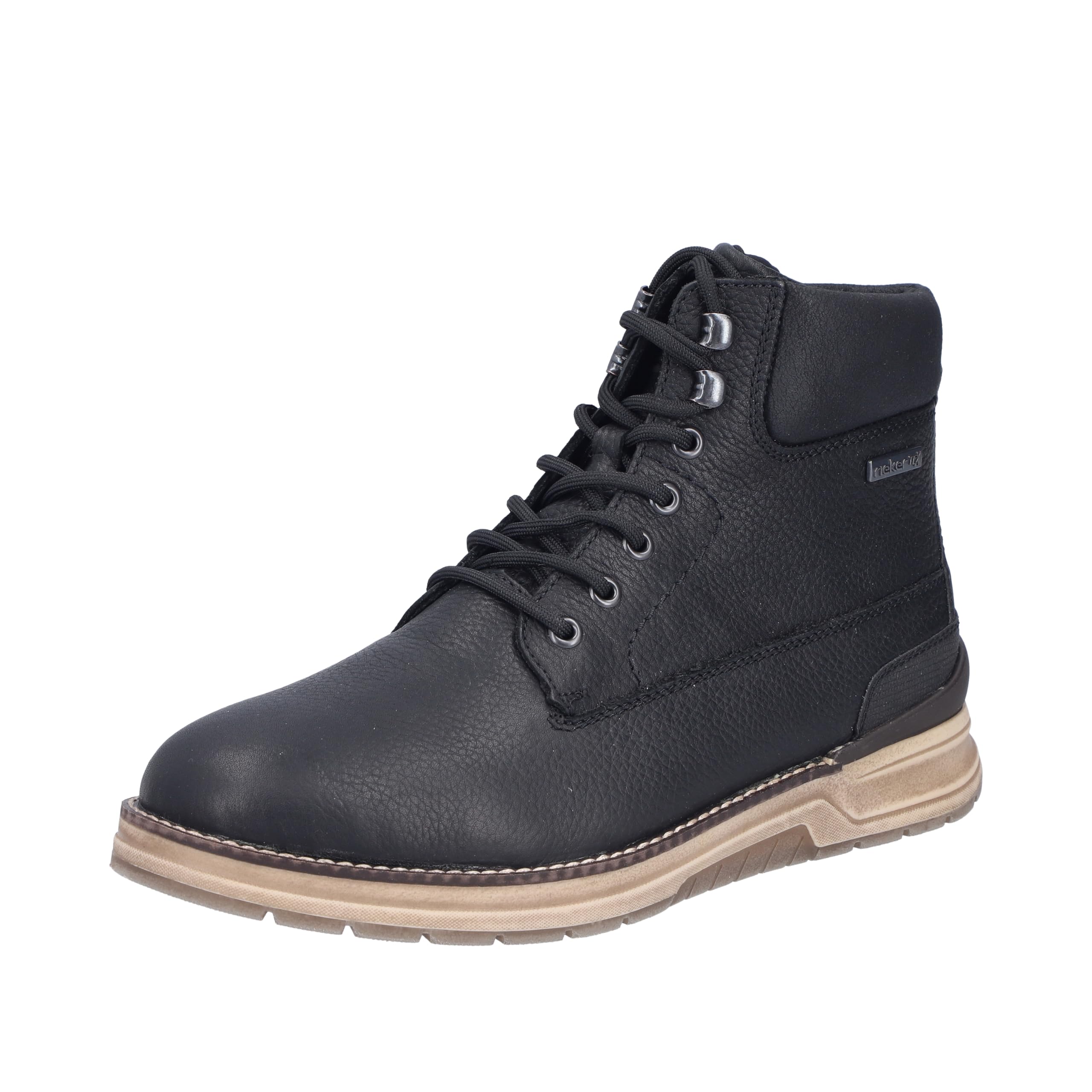 Rieker Men's F7024 Lace-Up Boots, Black, 41 EU, Black, 7.5 UK