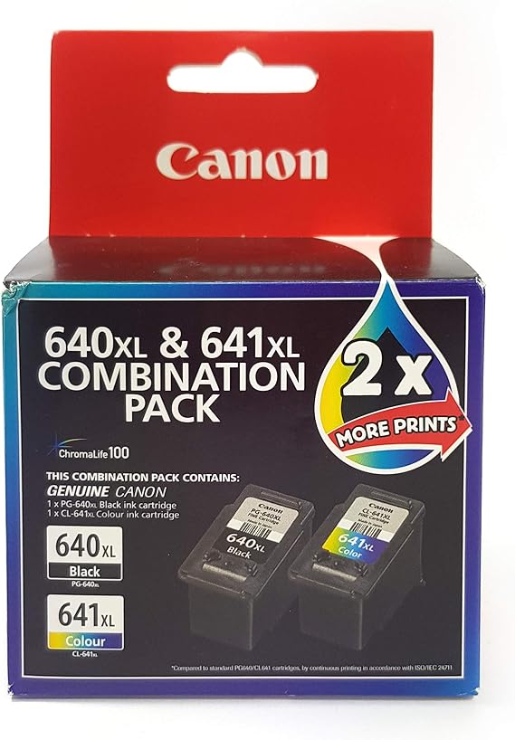 Canon Combo Ink Cartridges Twin Pack, Black/Multi-Colour, 28873 (PG640XLCL641XL)