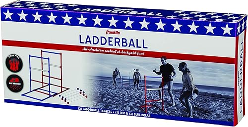 Miniatura 5 de Franklin Sports - Juego de pelotas, incluye 2 pelotas, con bases ponderadas y 6 bolas - Escalera de golf para jugar al aire libre en la playa o el