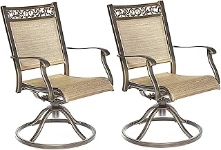 Dali Swivel Rocker Chair, Cast Aluminum All-Weather...