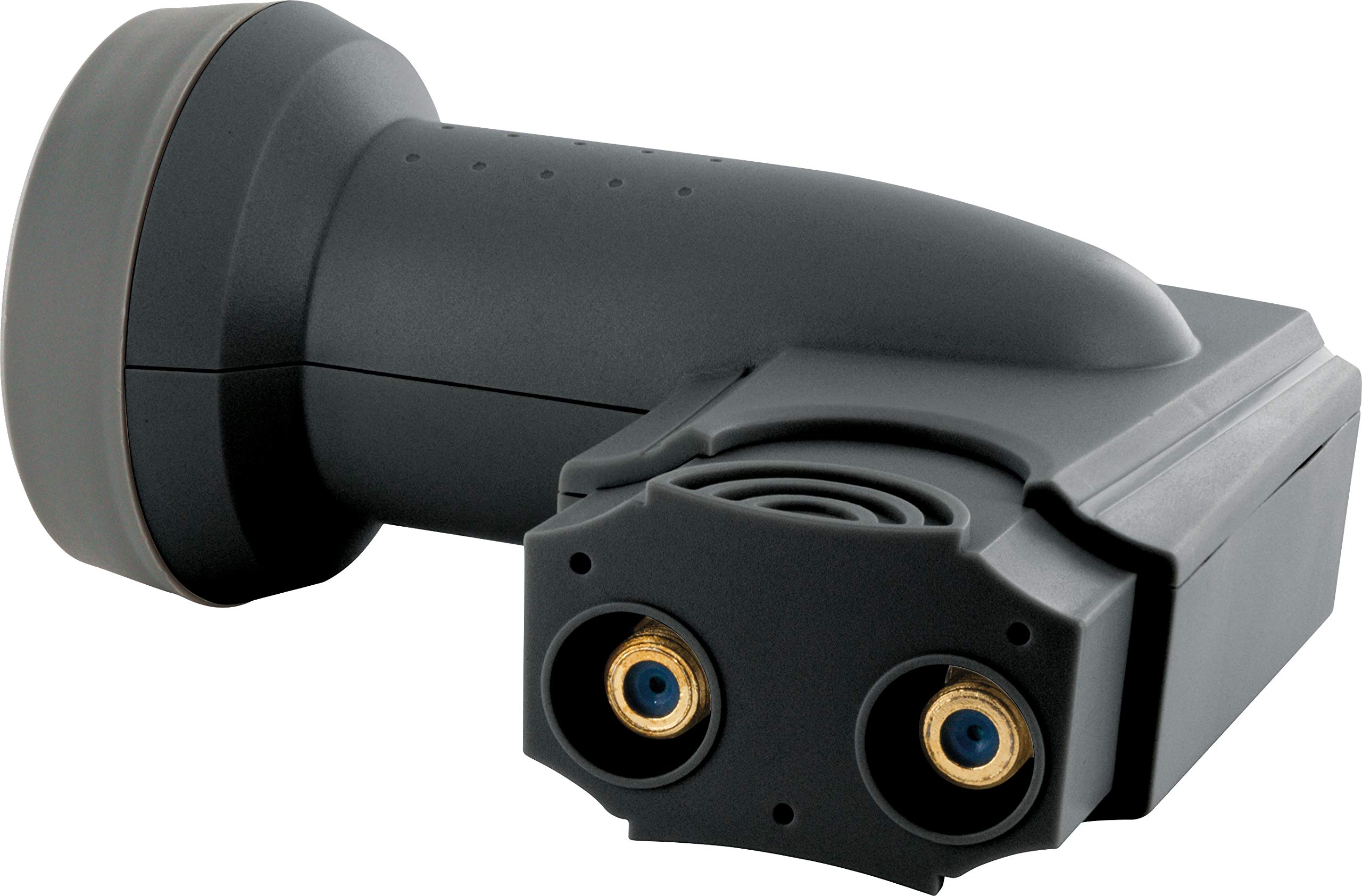 SCHWAIGER 340 Twin LNB Low Noise Blockconverter Sun Protect Tapa LNB Digital Resistente al Calor Accesorios para Antenas parabólicas protección contra la Intemperie contactos Dorados Antracita
