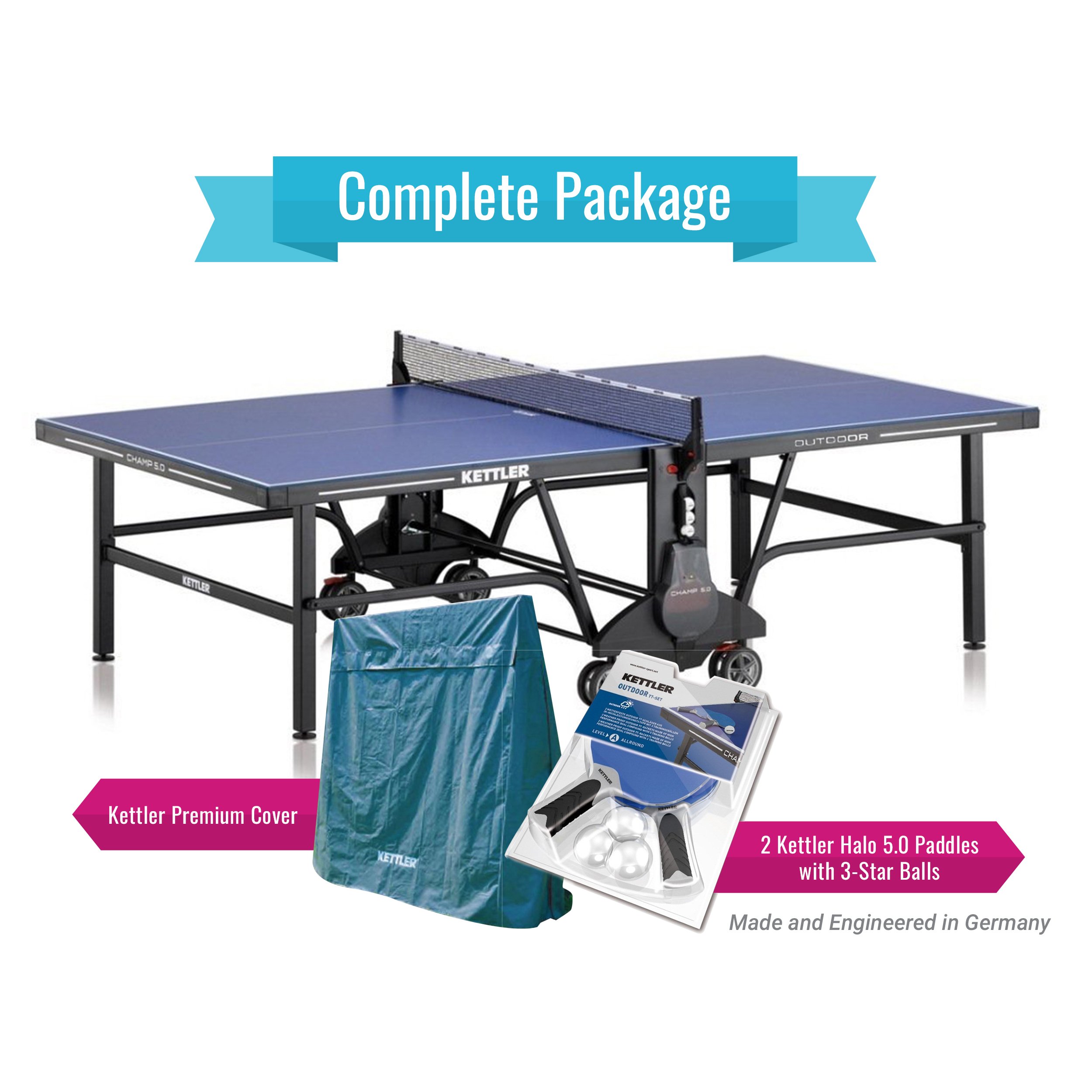 kettler champ 5.0 outdoor netz 15 Table Tennis Table Ready to Play Bundle Another advantage is that your wrought iron furniture will remain approximately 20% cooler after long sun exposure than conventional paint finishes. Kettler Champ 5.0 Outdoor Table