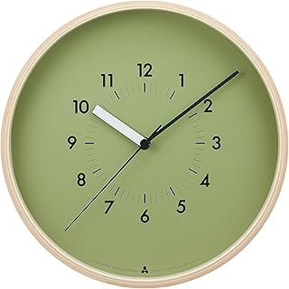 Remnos AWA13-06GN Lemnos Wall Clock, Analog, Soso, General Quartz Watch, Natural Colored Wood, SOSO Green