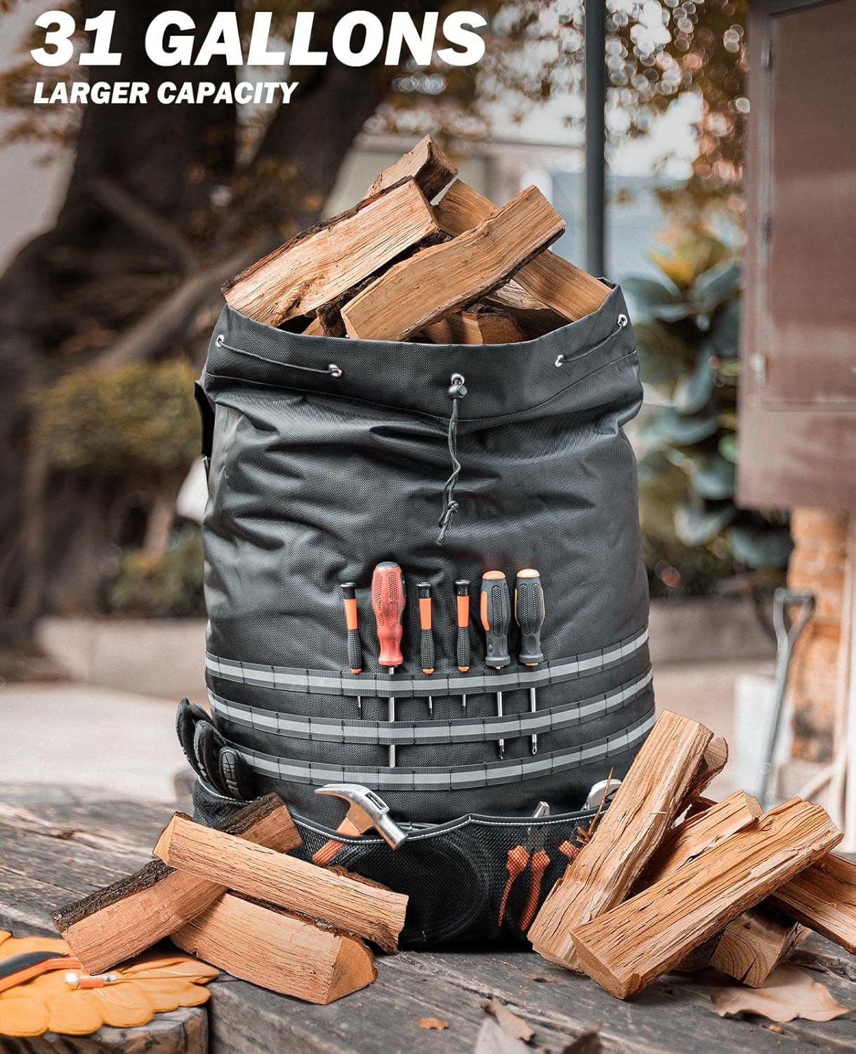 Spare Tire Trash Bag, JoyTutus Upgraded Fits 40" Tire 31 Gallons Overland Series Larger Capacity Cargo Spare Tire Storage Bag for 4x4 Off-Road Camping Recovery Gear Firewood for Wrangler JK JKU JL : Automotive