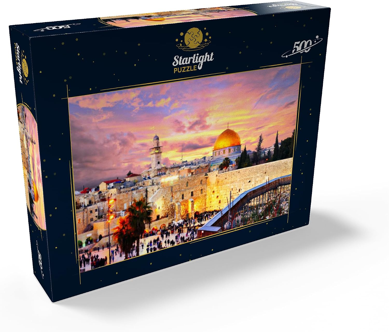 MyPuzzle Skyline of The Old City At The Western Wall and The Temple Mount in Jerusalem Israel - Premium 500 Piece Jigsaw Puzzle for Adults