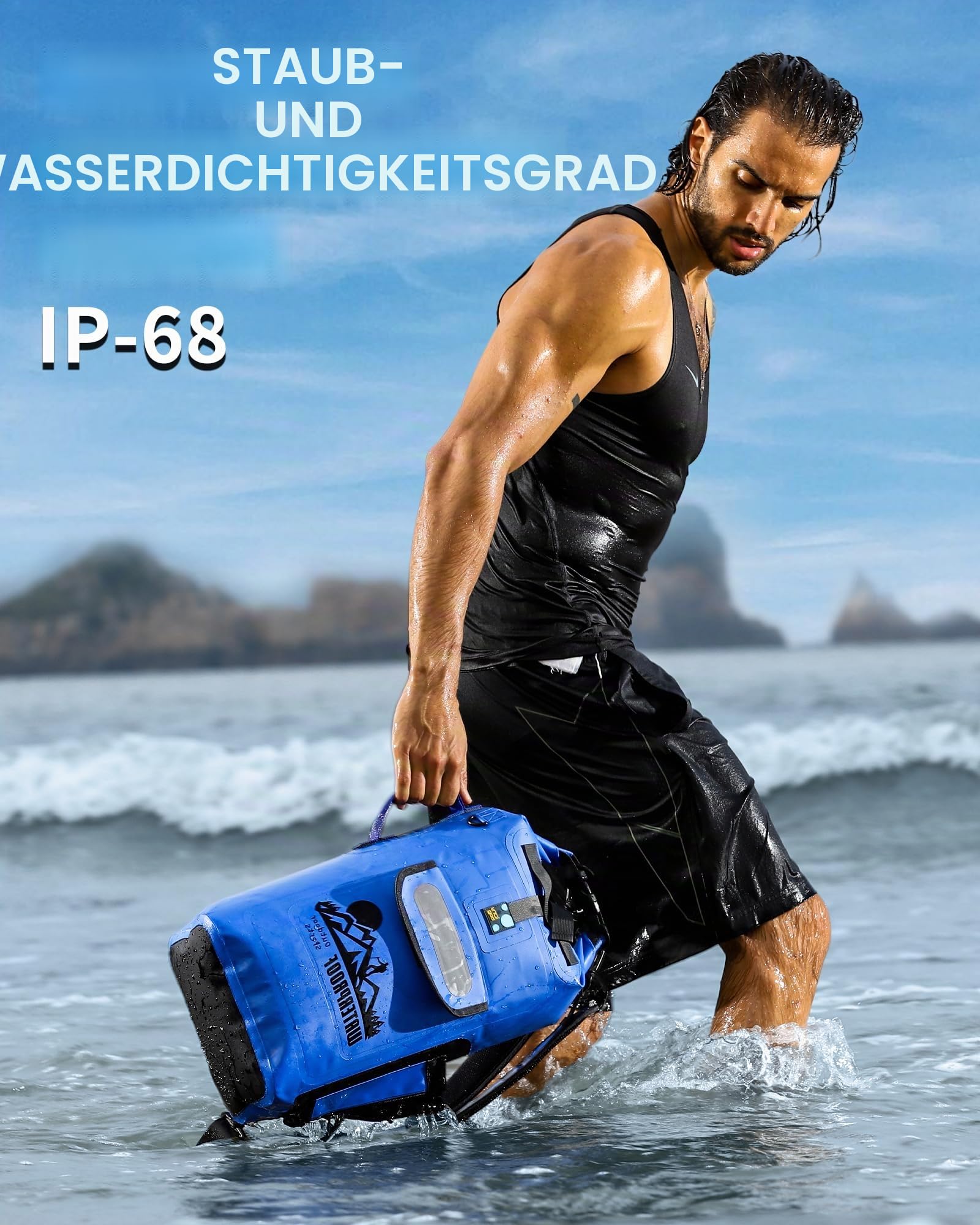 IDRYBAG Dry Bag Floating wasserdichter Rucksack 20L/30L/40L, Dry Bags wasserdichte Rucksackform, Dry Bag Kajak wasserdichte Tasche