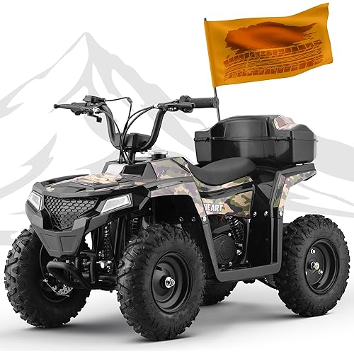 4 Wheeler for Kids 8-14, 4 Four Wheelers for Adults, 40CC 4-Stroke Kid Quad Mini Dirt Bike, Kids Gas 4 Wheeler, Cuatrimotos 4x4 para NiñOs, Gas Powered Utv, Max Load 165 lbs (Gas-Powered Green Camo)