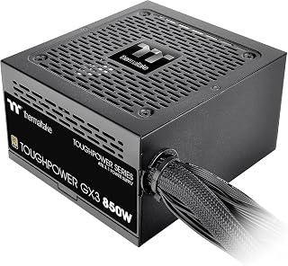 Thermaltake Toughpower GX3 850W; ATX 3.1; Native PCIe 5.1 12V-2x6; Flat Cables; 120mm Fan; 80 Plus Gold Certified; 5 Year Warranty; Black; PS-TPD-0850NNFAGU-3