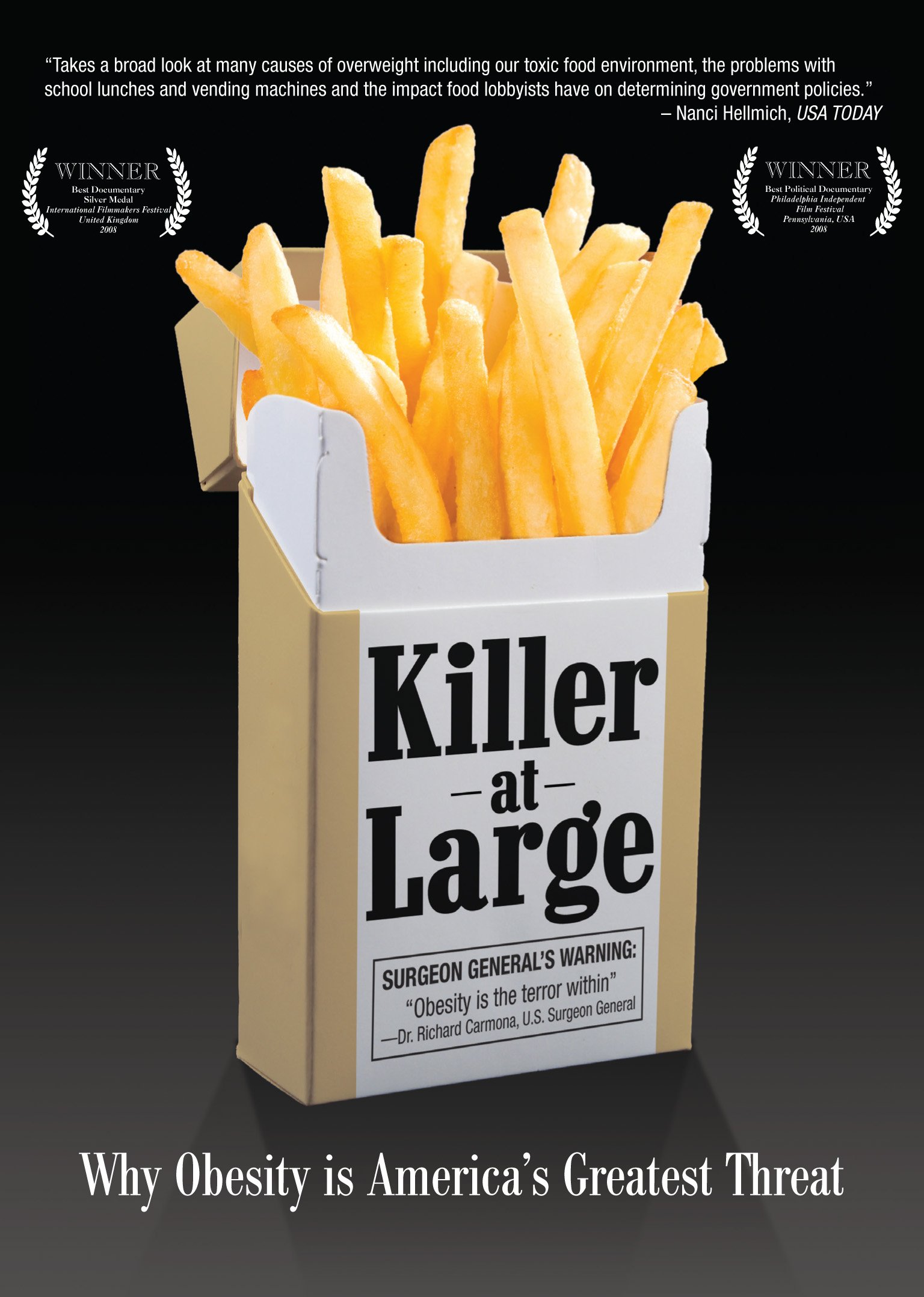 Libro de ensayo Killer at Large: Why Obesity Is America's Greatest para debate social USA