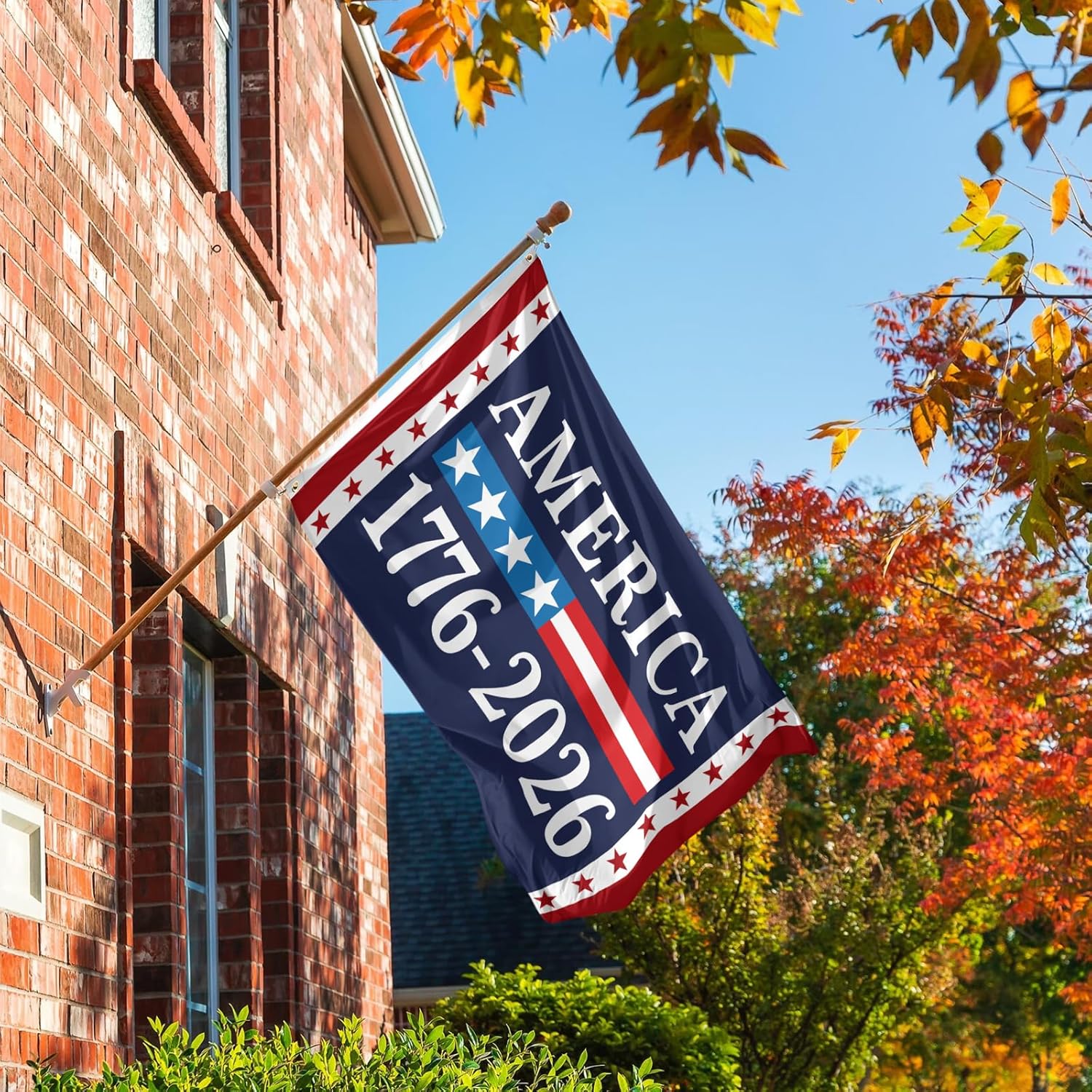 250th Birthday Flag 3x5 Ft 250 Years Anniversary 4th of July Flags Banner for Yard Parties Festival Celebration Patriotic Decoration - Image 4