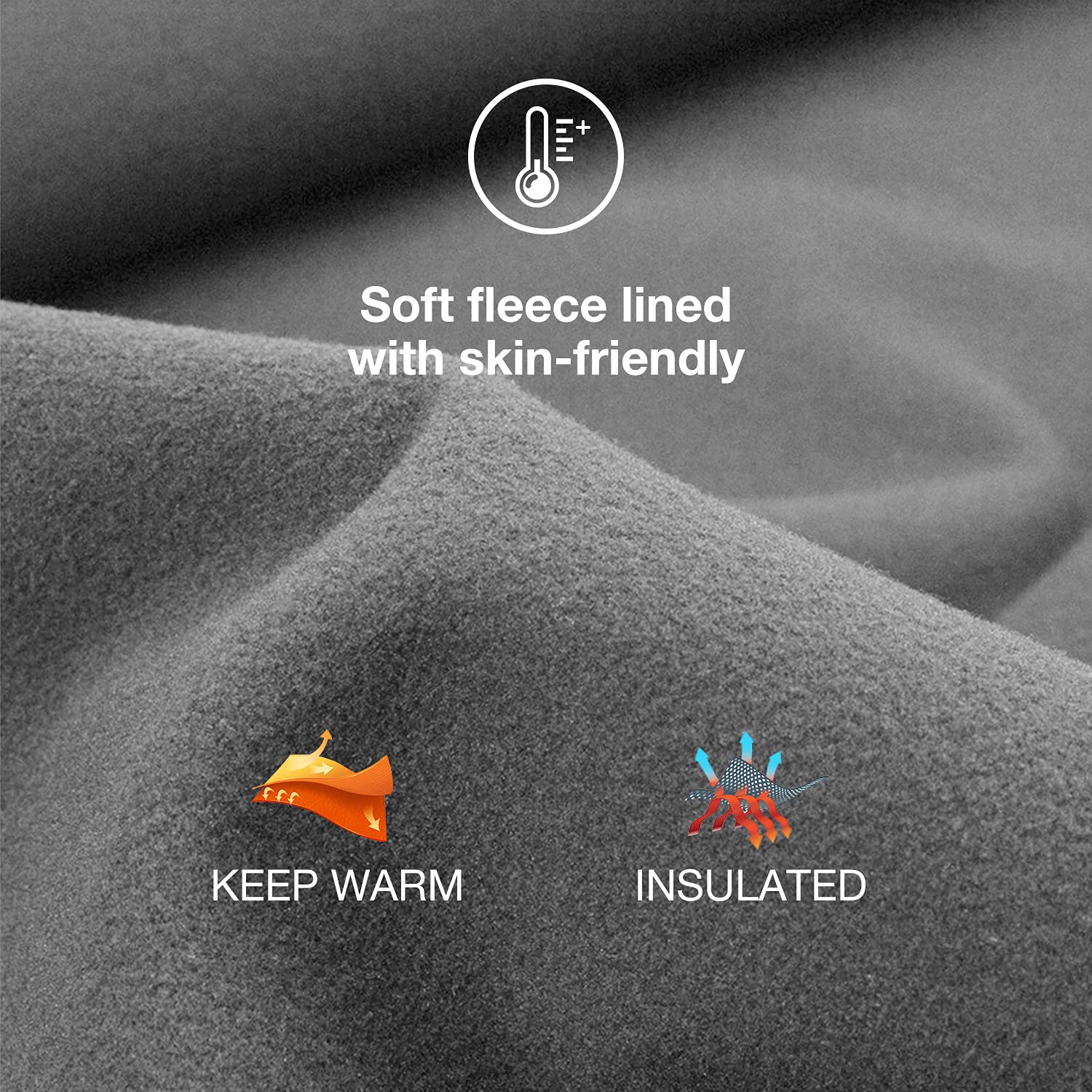 SP3LOPS Fleece Lined Leggings Women,Waterproof Winter Thermal Leggings for Women, Thick Warm Lined Yoga Pant Pockets Grey