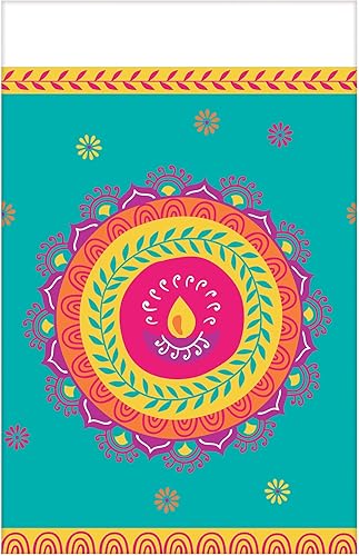 amscan Diwali Festival of Lights - Mantel de plástico (1 unidad)