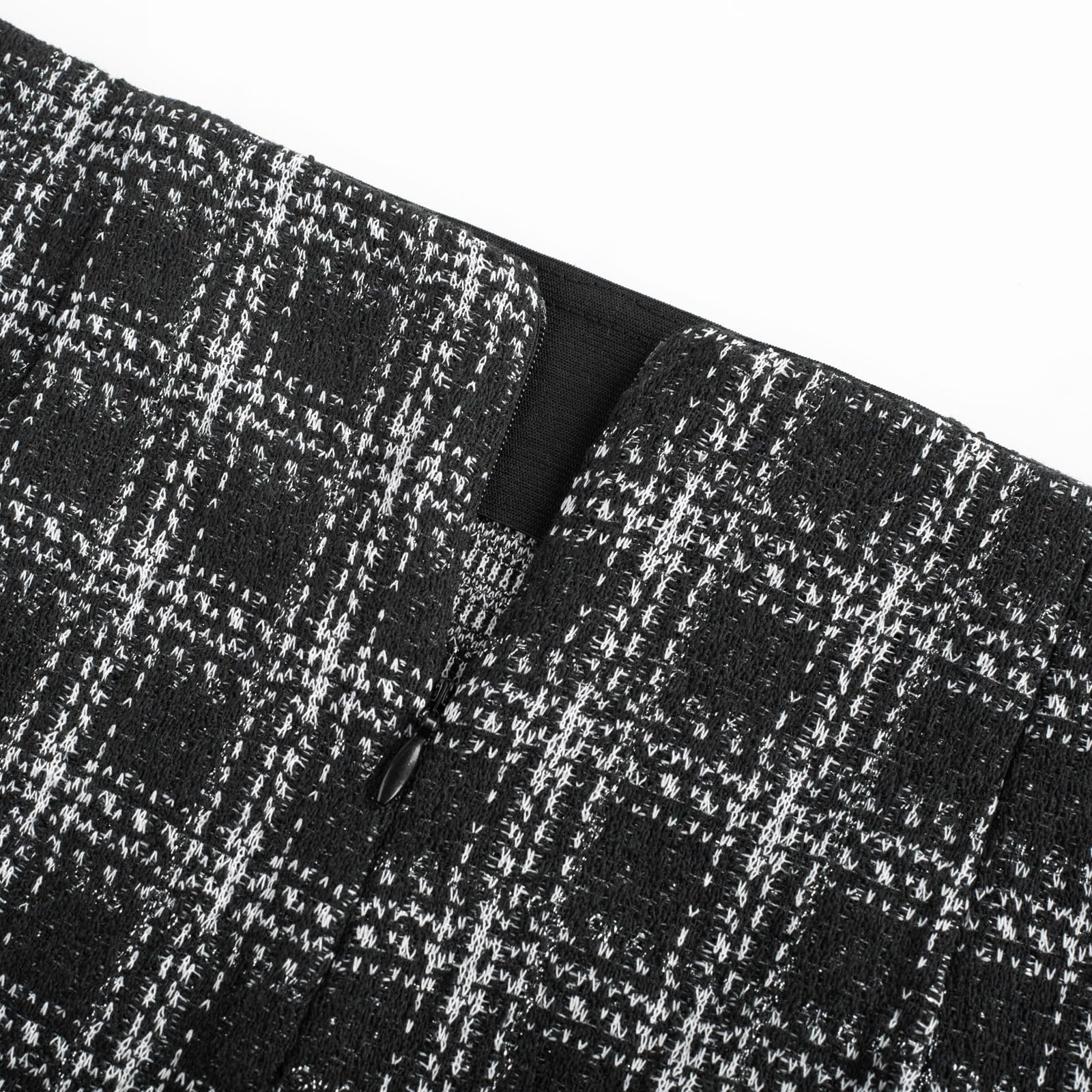 Kate Kasin Jupe moulante à carreaux taille haute longueur genou pour femme | Vêtements de mode d'automne 2026, tenues décontractées d'affaires