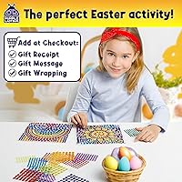 Vista 2 de Relleno de cesta de Pascua para niños, kits de atrapasoles con gemas para ventana, manualidades para niños de 8 a 12 años, regalos de Pascua