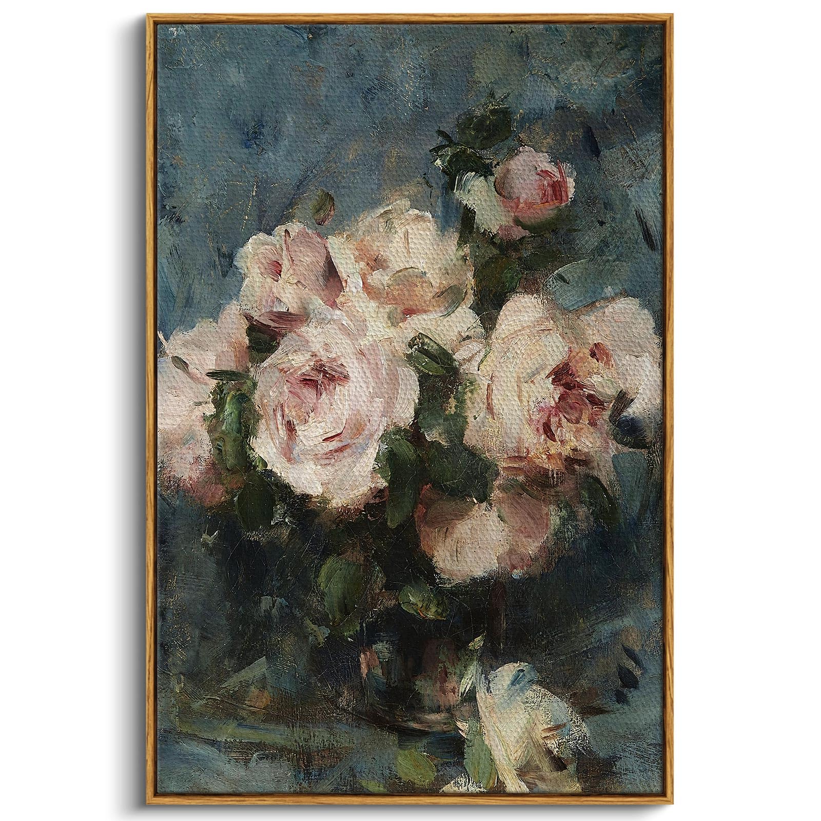 InSimSea Framed Flower Wall Art Home Decor, Roses Vintage Botanical Prints, Floral Paintings Canvas Art Wall Decor, Floral Home Decor Wall Art, Canvas Prints for Living Room Bedroom Office Decor