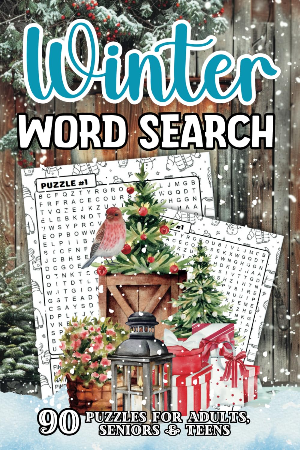 Winter Word Search: 1800 Winter-Themed Words in Large Print Word Search Puzzles for Adults & Seniors – A Festive Holiday Puzzle Book with Solutions!