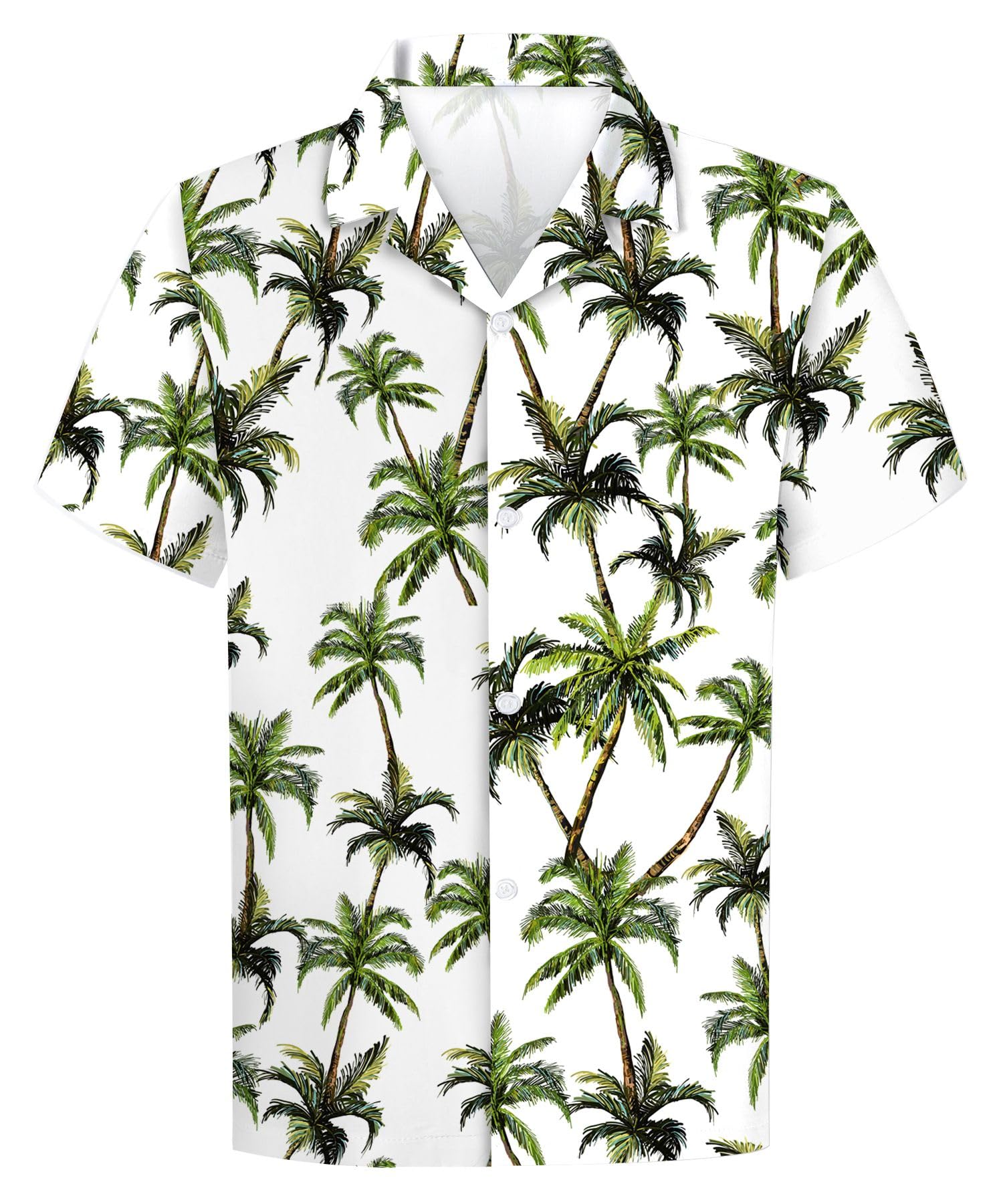 Cromoncent Hawaiian Shirt for Boy&amp;Men Short Sleeve Cuban Collar Tropical Holiday Summer Beach Shirts