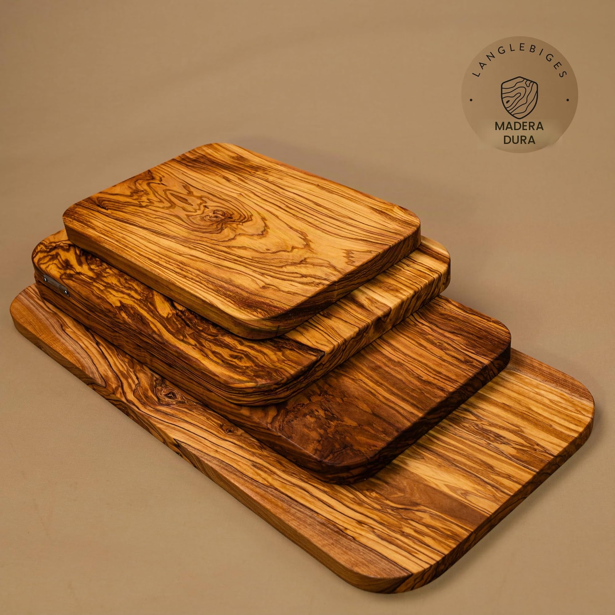 La Tabla de Cortar, Redondeados Esquina de Madera de Olivo - 40cmx30cm