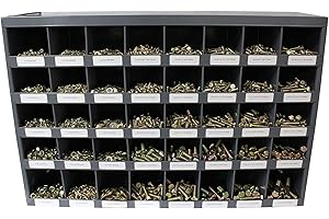 3610 Piece Nut & Bolt Bins Grade 8 - Reliable Bolt Organizer...