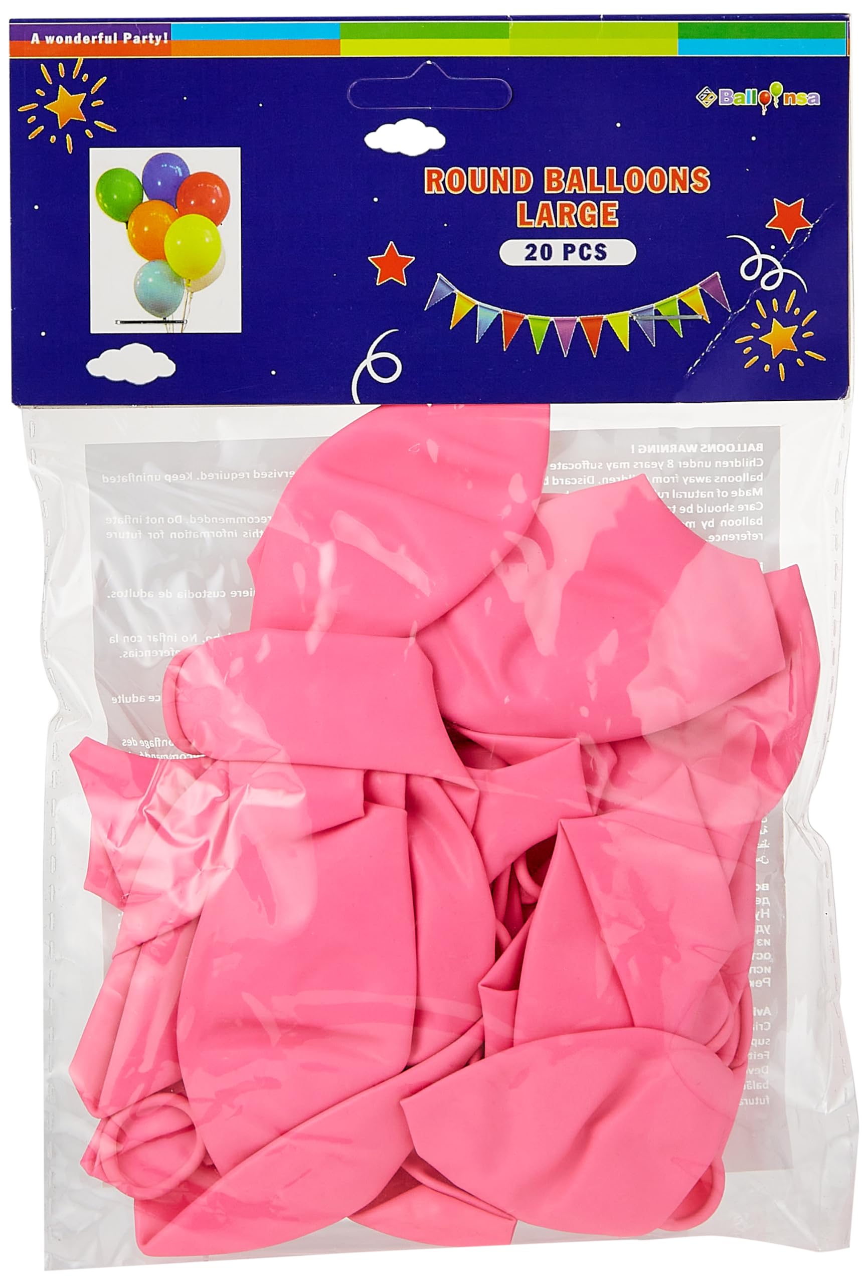 Servewell BALOONSA BALLOON 20PC Large matte pink