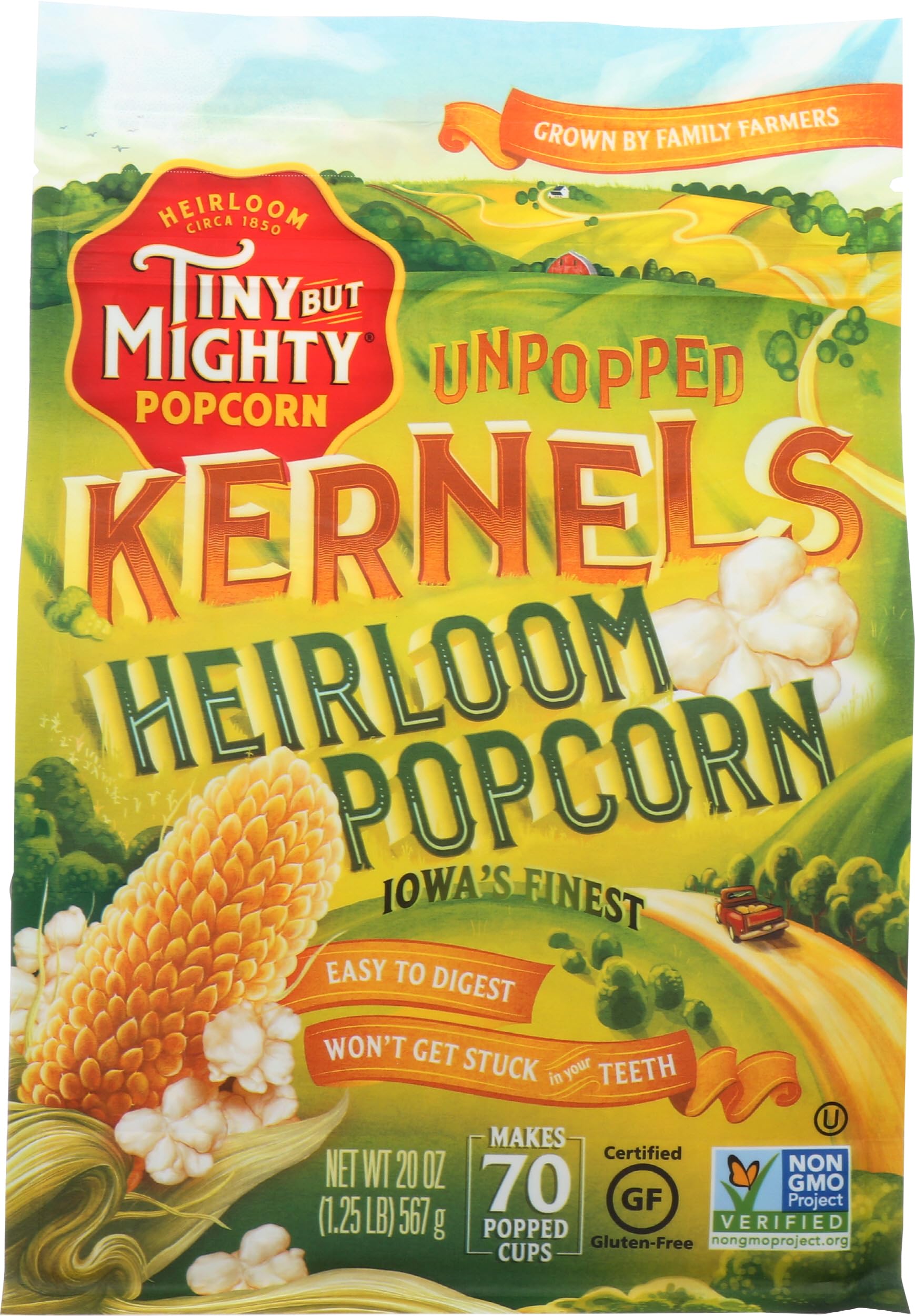 Tiny But Mighty Heirloom Popcorn ~ virtually hulless Non-GMO popping corn by Tiny But Mighty Foods