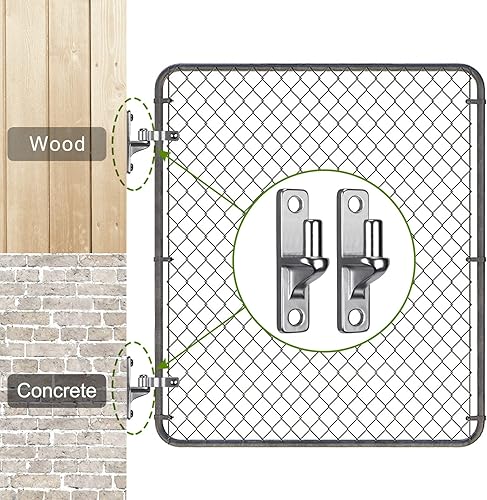Miniatura 5 de Bisagras de puerta fundidas de acero inoxidable 304, resistentes, paquete de 4, montaje en pared de una pieza no soldado con pasador de 58 pulgadas