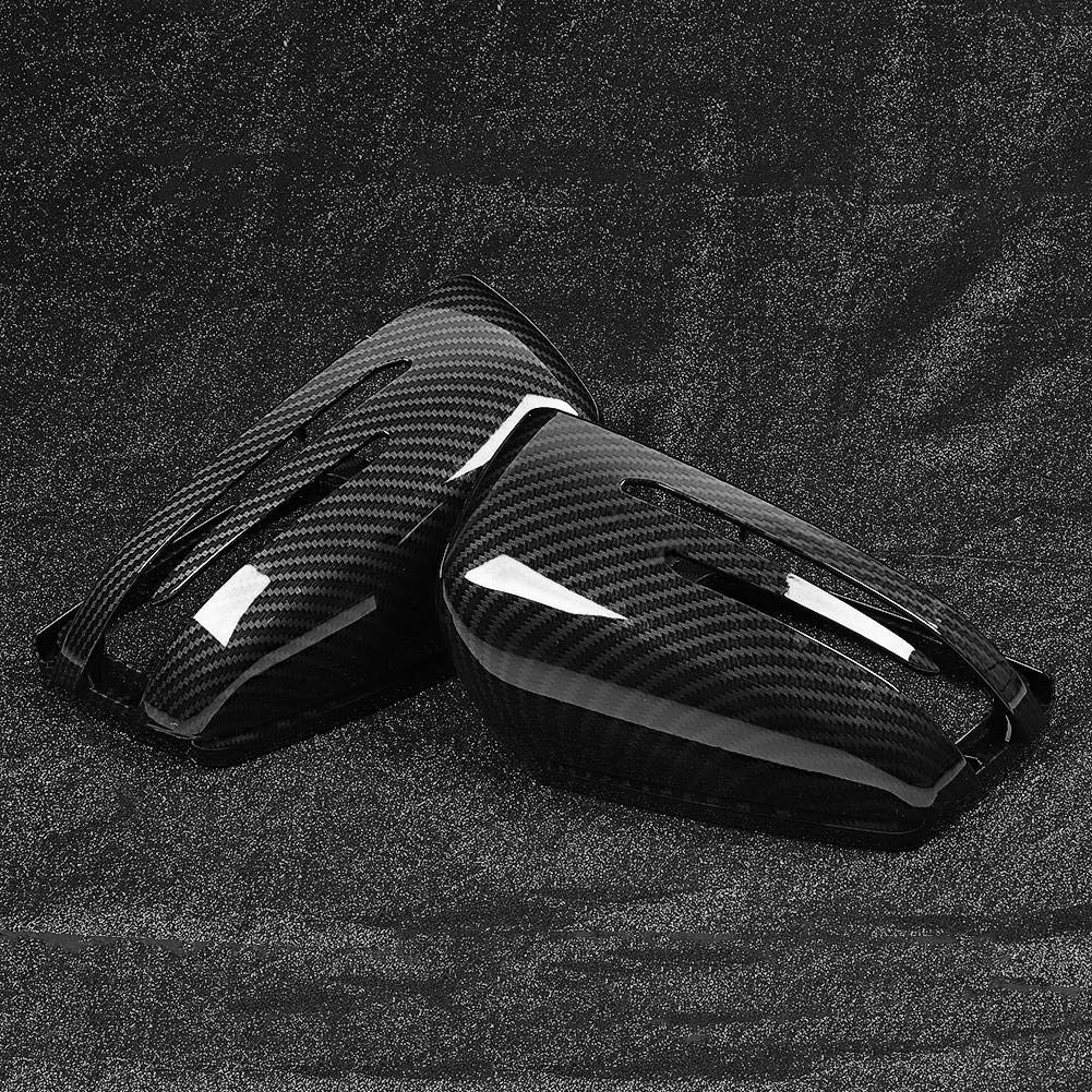 Copri specchietto retrovisore, 2 Pezzi Copri specchietto retrovisore Sinistro e Destro Materiale ABS in Fibra di Carbonio Compatibile con Classe A W176 2012-2017.