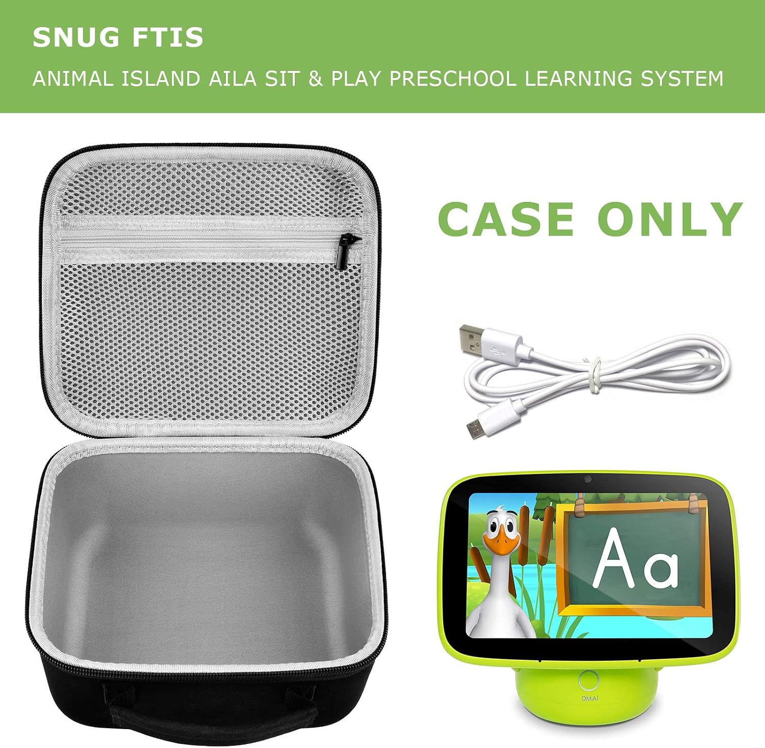Case compatible with ANIMAL ISLAND Aila Sit & Play Virtual Early Preschool Learning System - Storage Organizer Bag Only