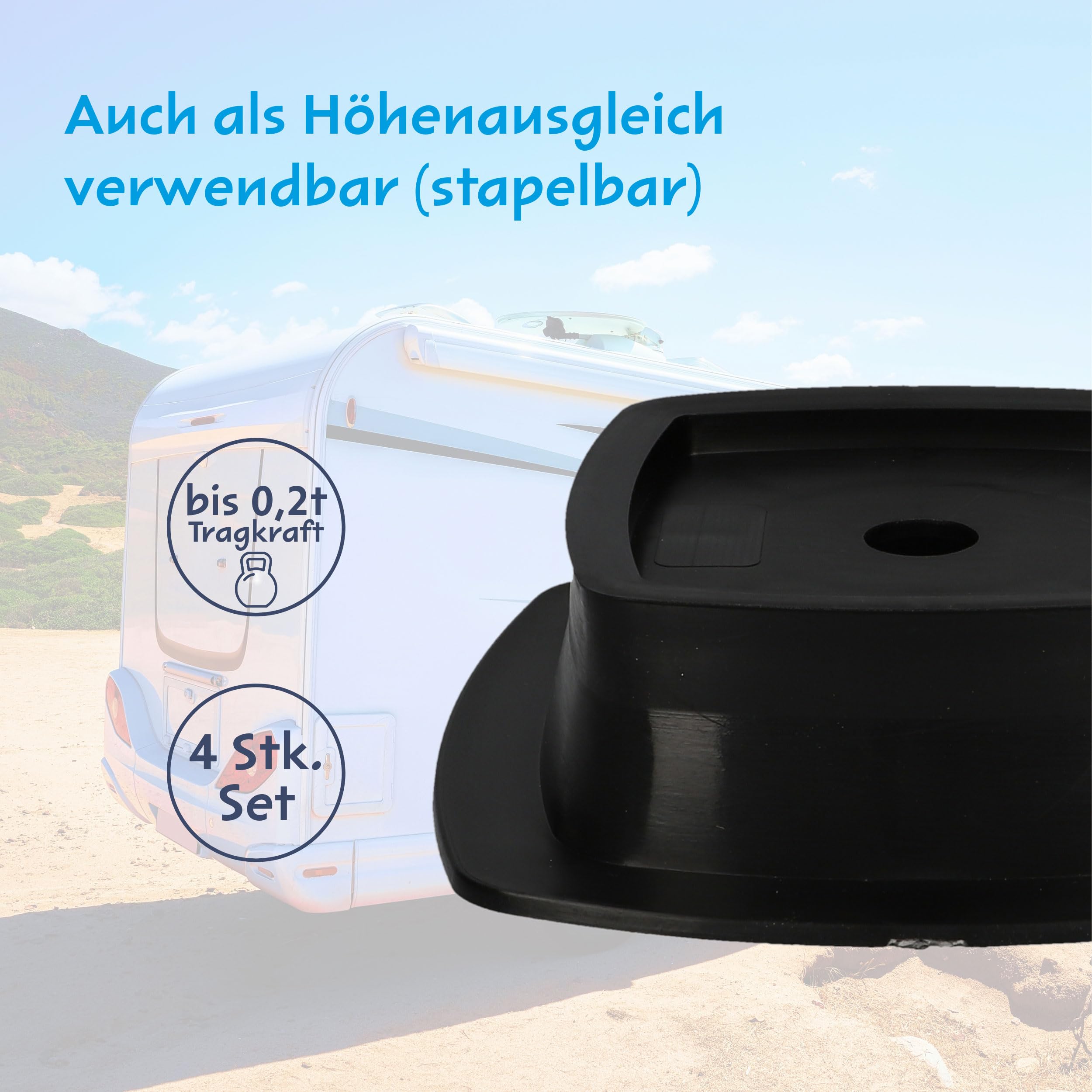 Cartrend Piastre Di Supporto - 4 Pezzi 14,7x14,7 Cm, Impilabili, Per Roulotte/tavoli - Foto 5