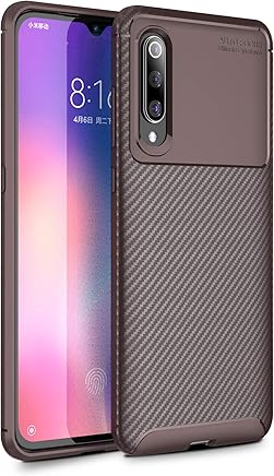 CruzerLite Funda Xiaomi Mi 9, Carbon Fiber Texture Design Back Cover Ultra fit Anti-Scratch Shock Absorption Protective Cover for Xiaomi Mi 9 (Coffee) CruzerLite Funda Xiaomi Mi 9, Carbon Fiber Texture Design Back Cover Ultra fit Anti-Scratch Shock Absorption Protective Cover for Xiaomi Mi 9 (Coffee)